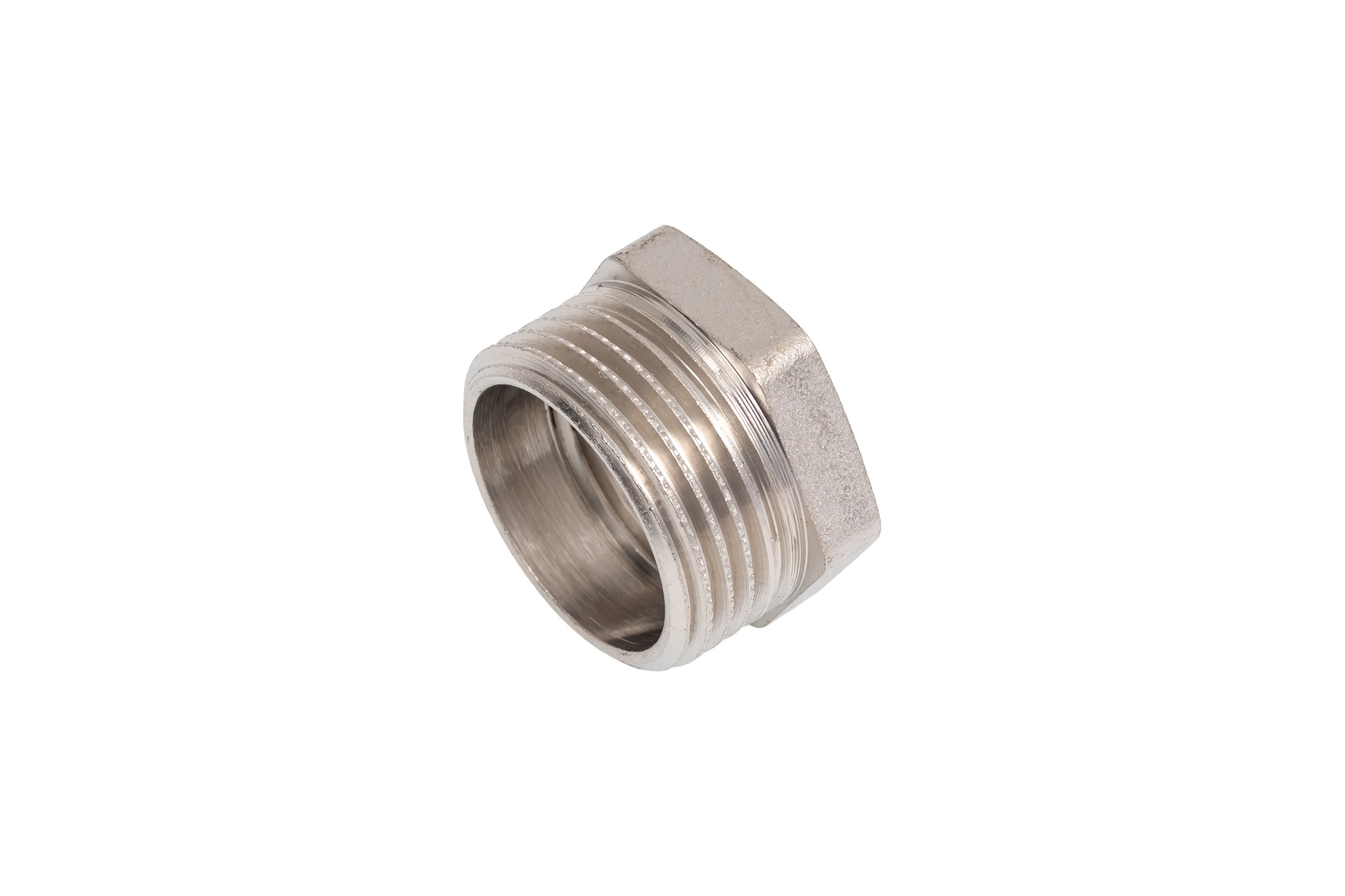 Футорка LD PRIDE DN25х20 (1"НР х 3/4" ВР) латунь никель с биркой LD.67.517.25х20