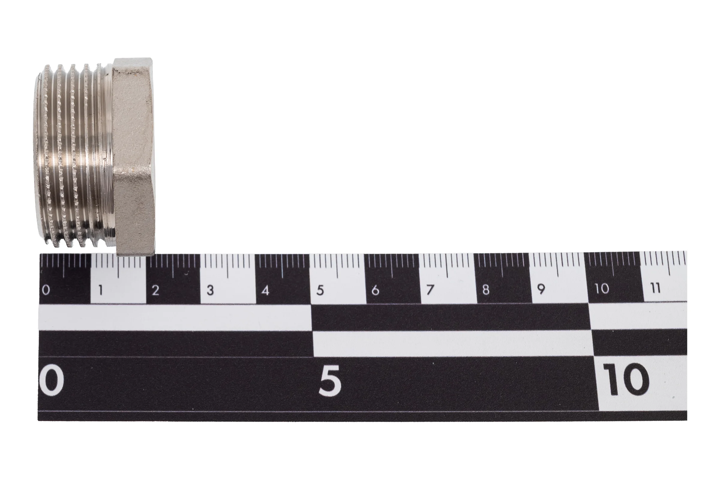 Футорка LD PRIDE DN25х20 (1"НР х 3/4" ВР) латунь никель с биркой LD.67.517.25х20