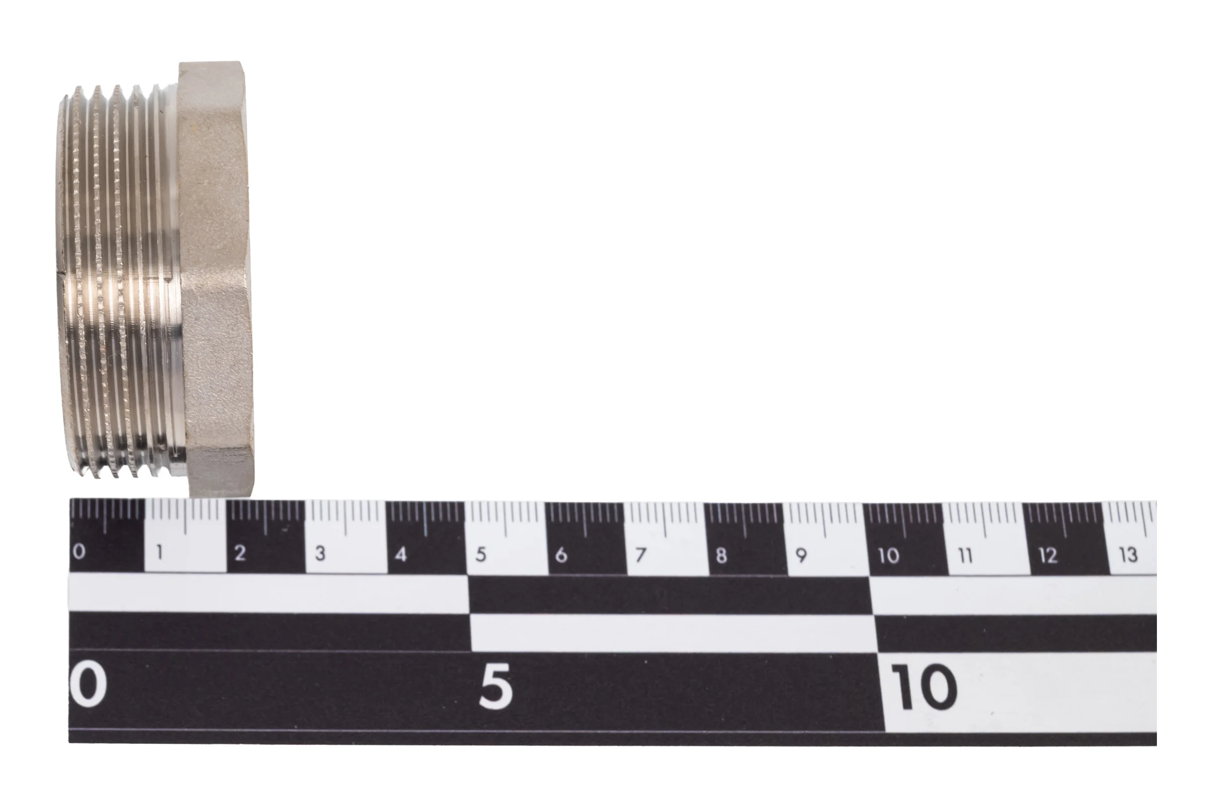 Футорка LD PRIDE DN40х32 (1 1/2"НР х 1 1/4" ВР) латунь никель с биркой LD.67.517.40х32