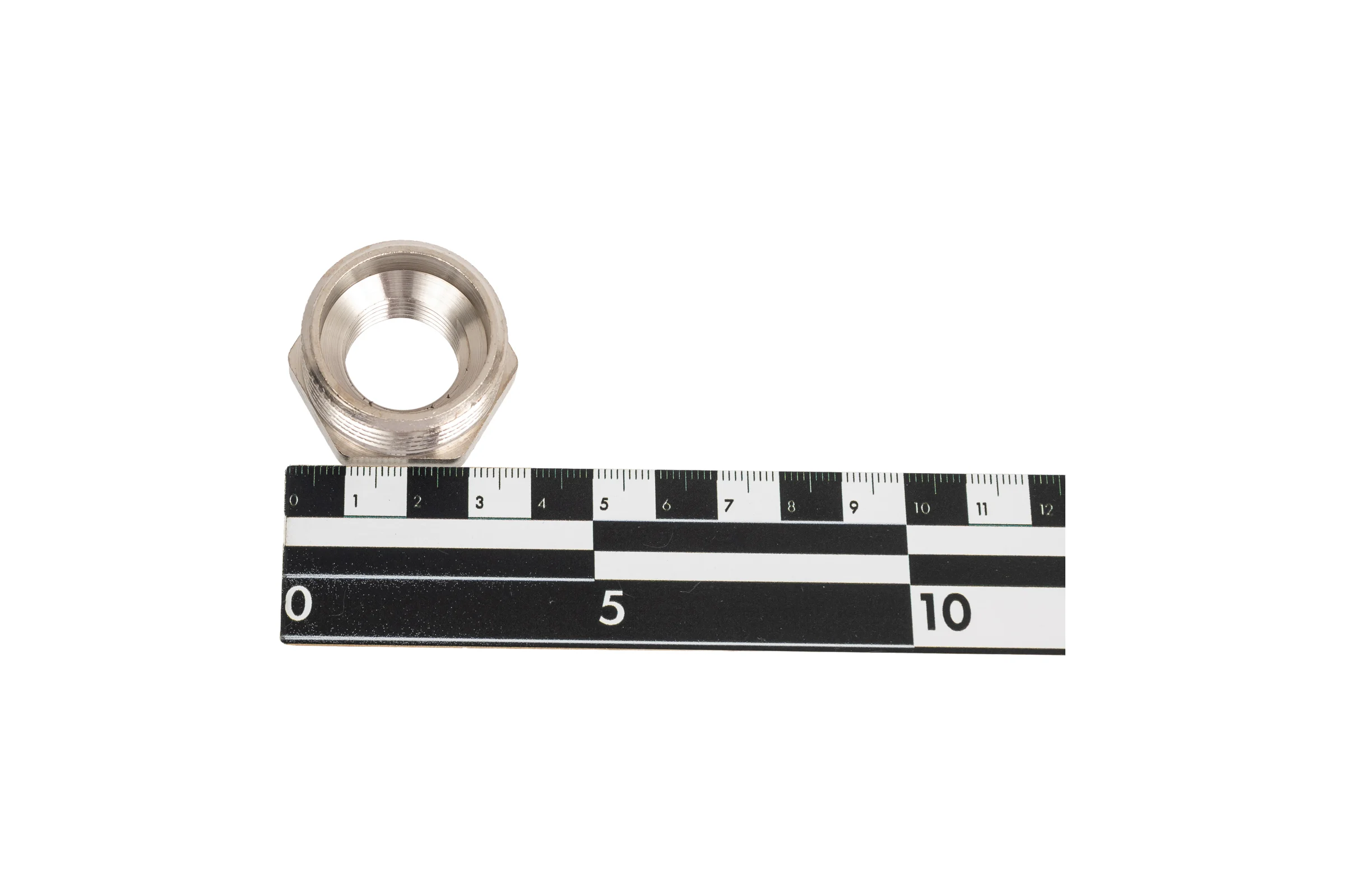 Футорка LD PRIDE DN25х15 (1"НР х 1/2" ВР) латунь никель с биркой LD.67.517.25х15
