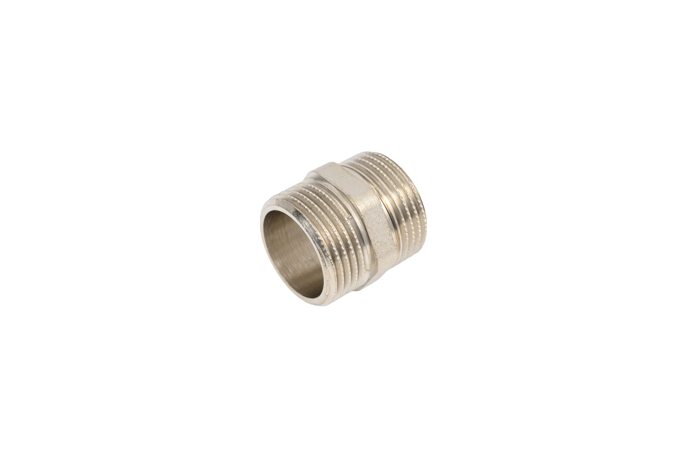 Ниппель прямой LD Pride DN25 (1") НР/НР латунь никель с биркой LD.67.511.25