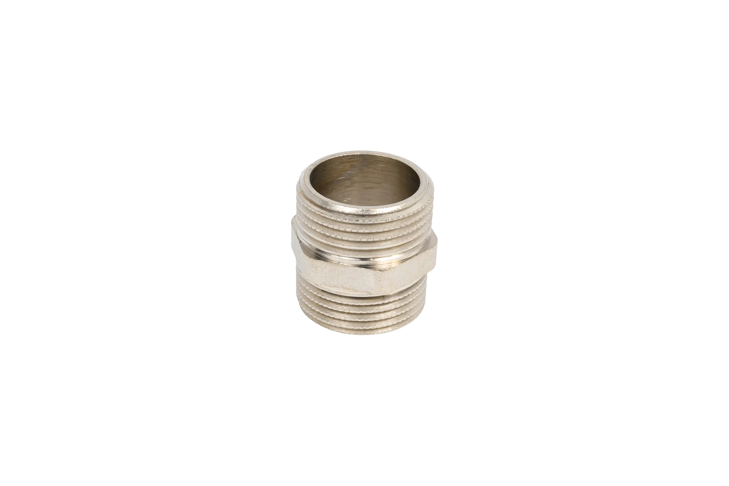 Ниппель прямой LD Pride DN25 (1") НР/НР латунь никель с биркой LD.67.511.25