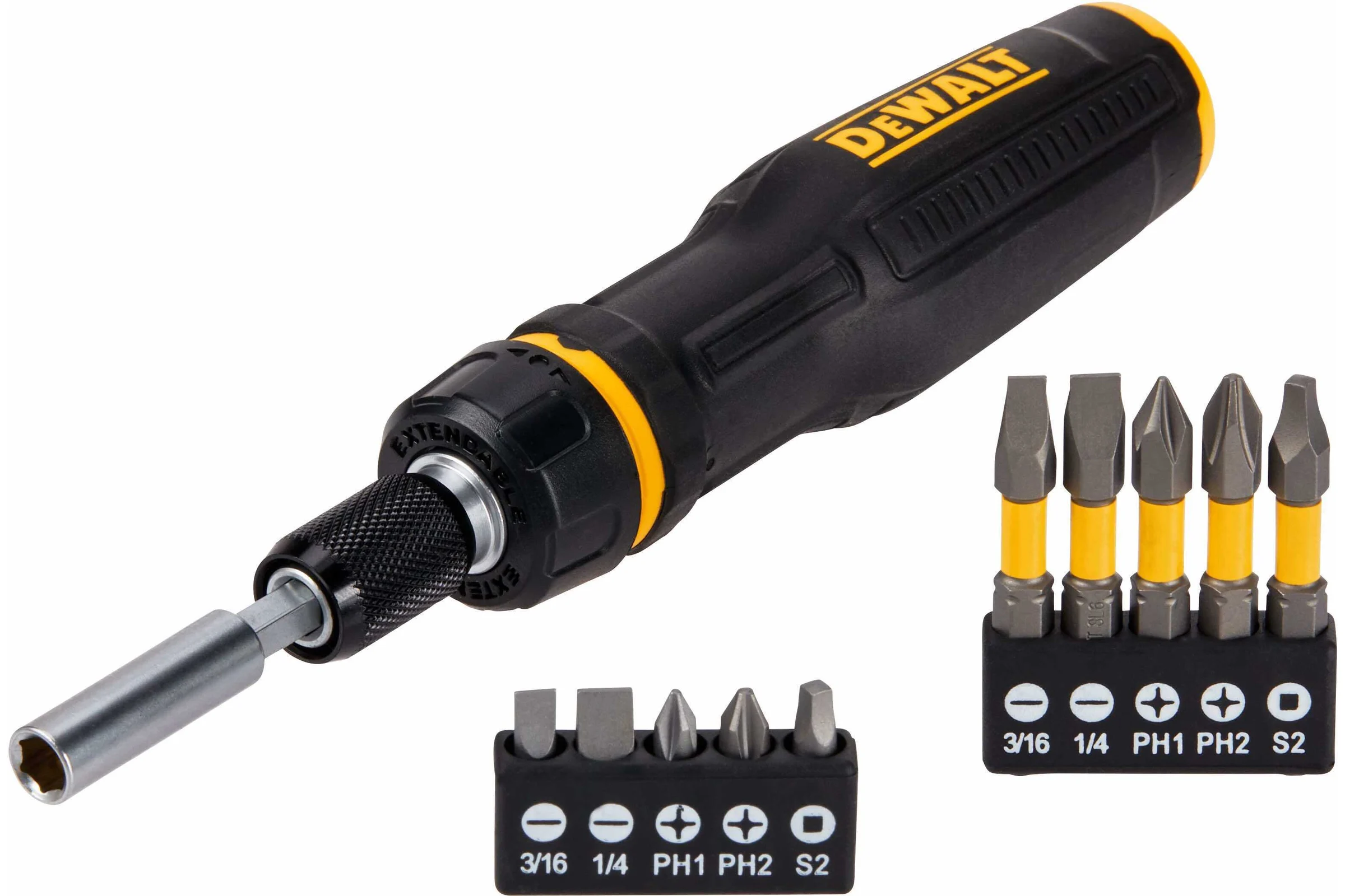 Отвертка телескопическая Dewalt со сменными битами, 10 бит DWHT68001-0