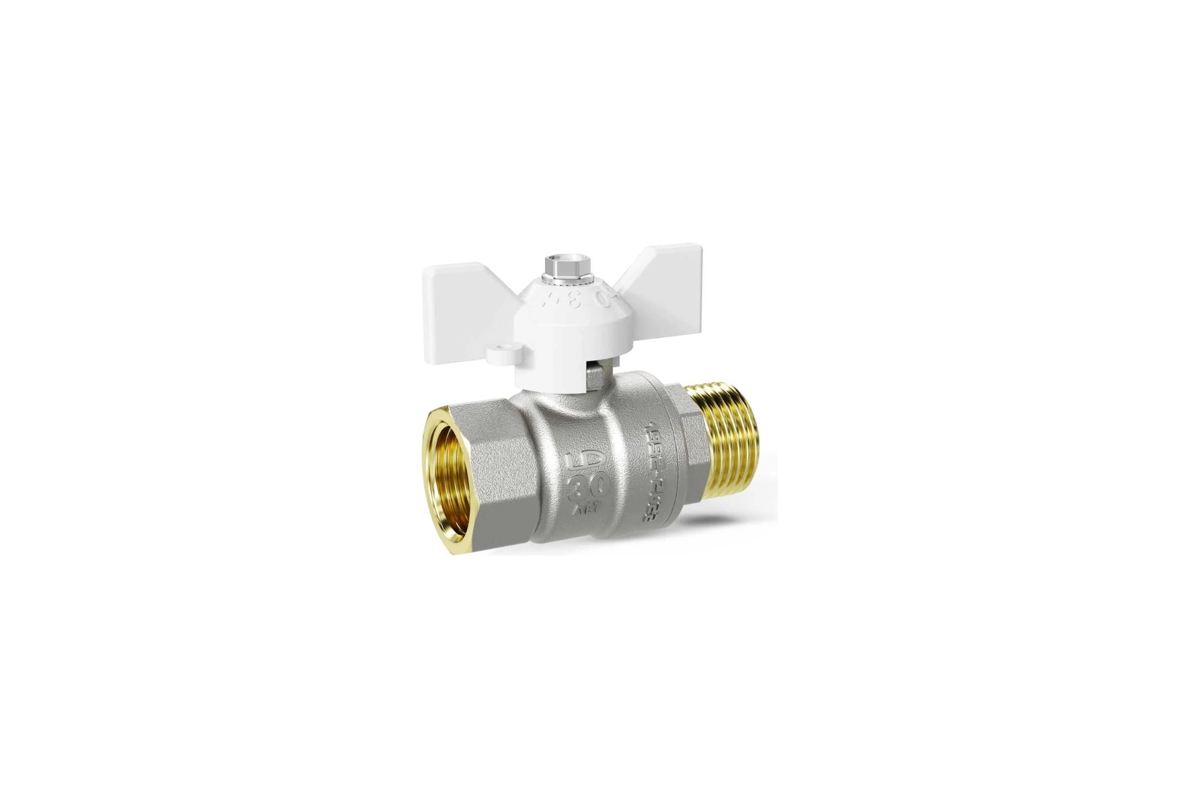 Шаровой кран LD Pride 47.32.В-Н.Б (white) LD 47.312.32 W