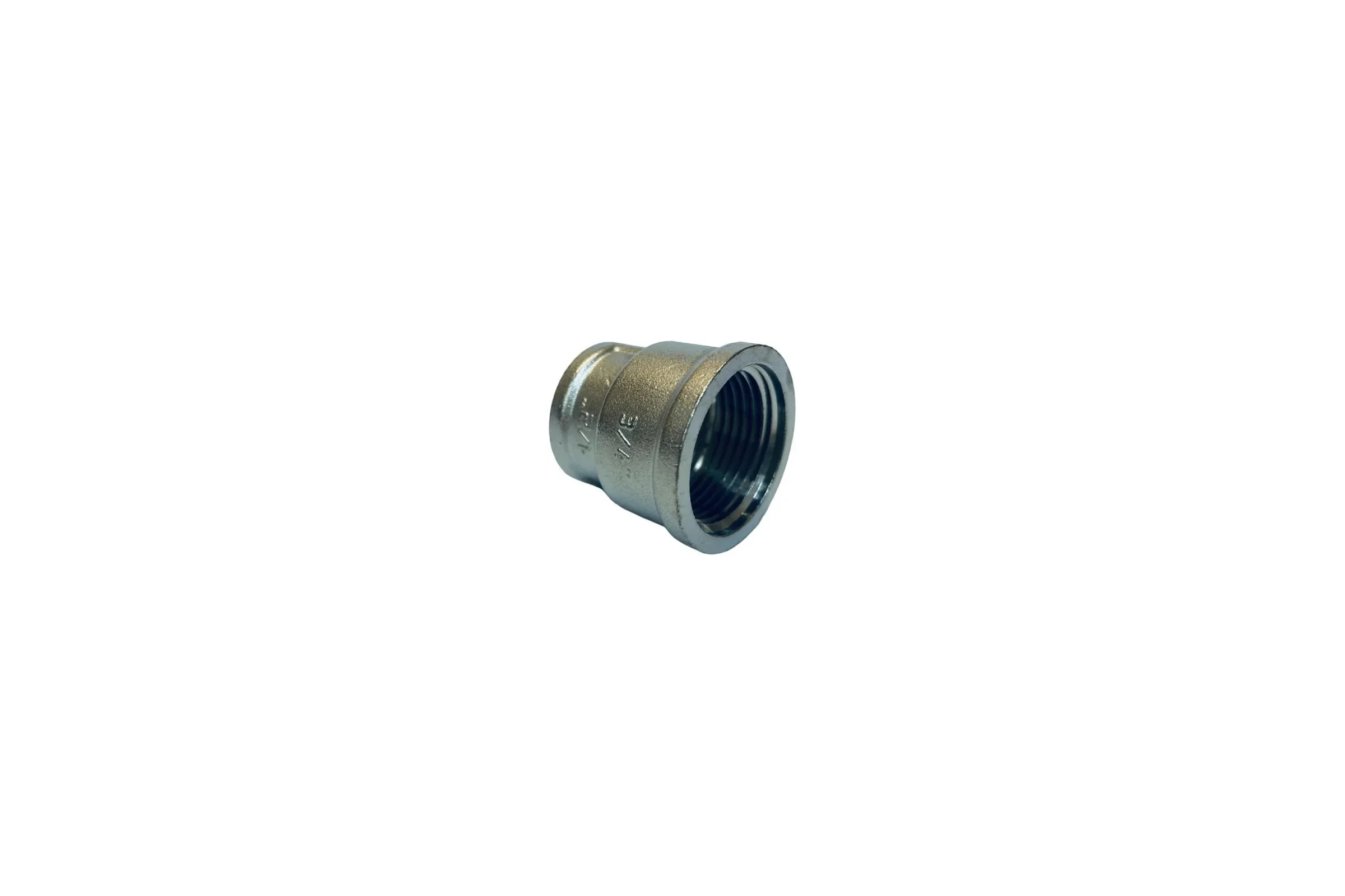Муфта переходная LD PRIDE DN20х15 (3/4"ВР х 1/2"ВР) латунь никель с биркой LD.67.526.20х15