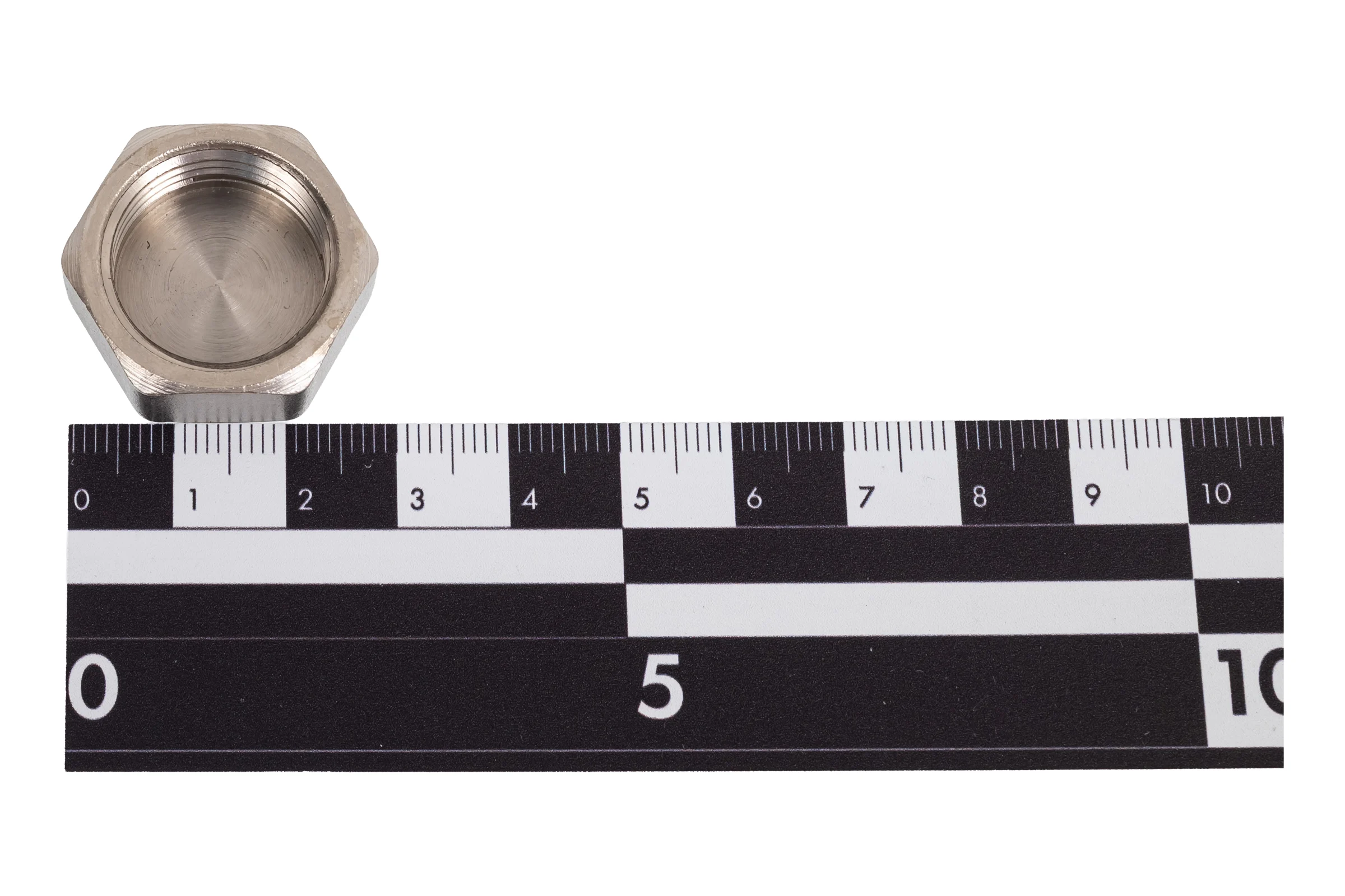 Заглушка LD Pride DN15 (1/2") ВР латунь никель LD.67.504.15.1