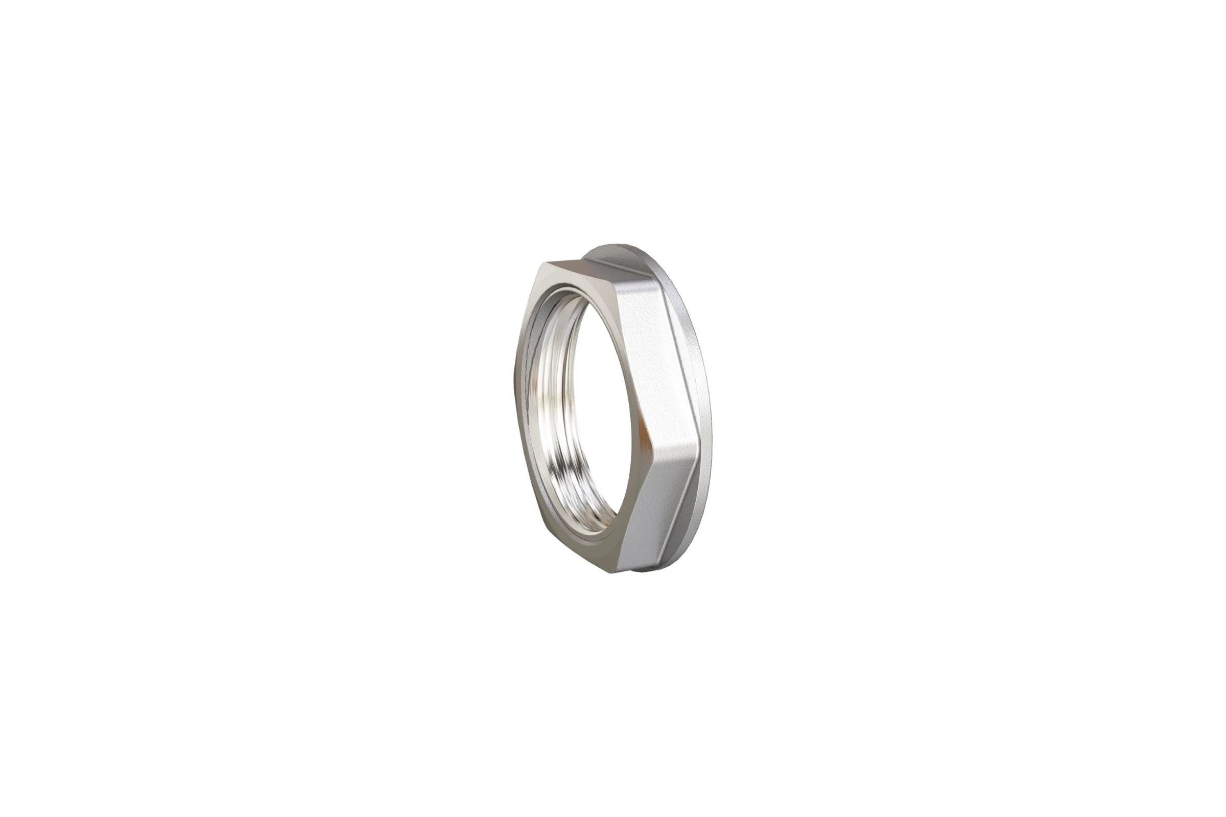 Контргайка LD PRIDE DN15 (1/2") латунь никель с биркой LD.67.518.15