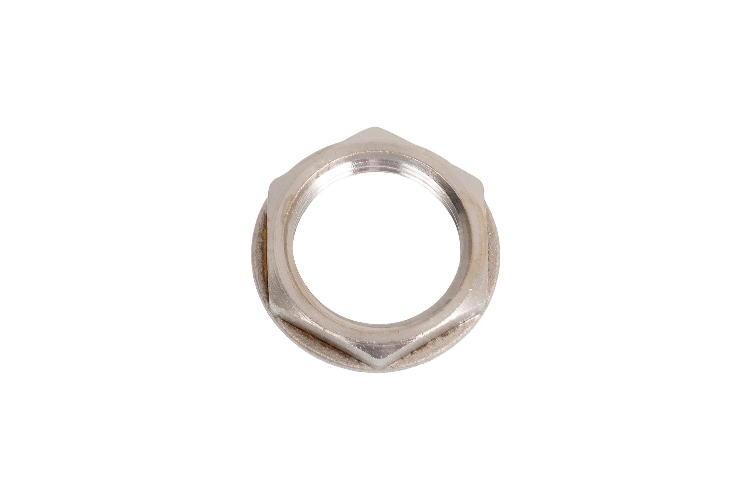 Контргайка LD PRIDE DN15 (1/2") латунь никель с биркой LD.67.518.15