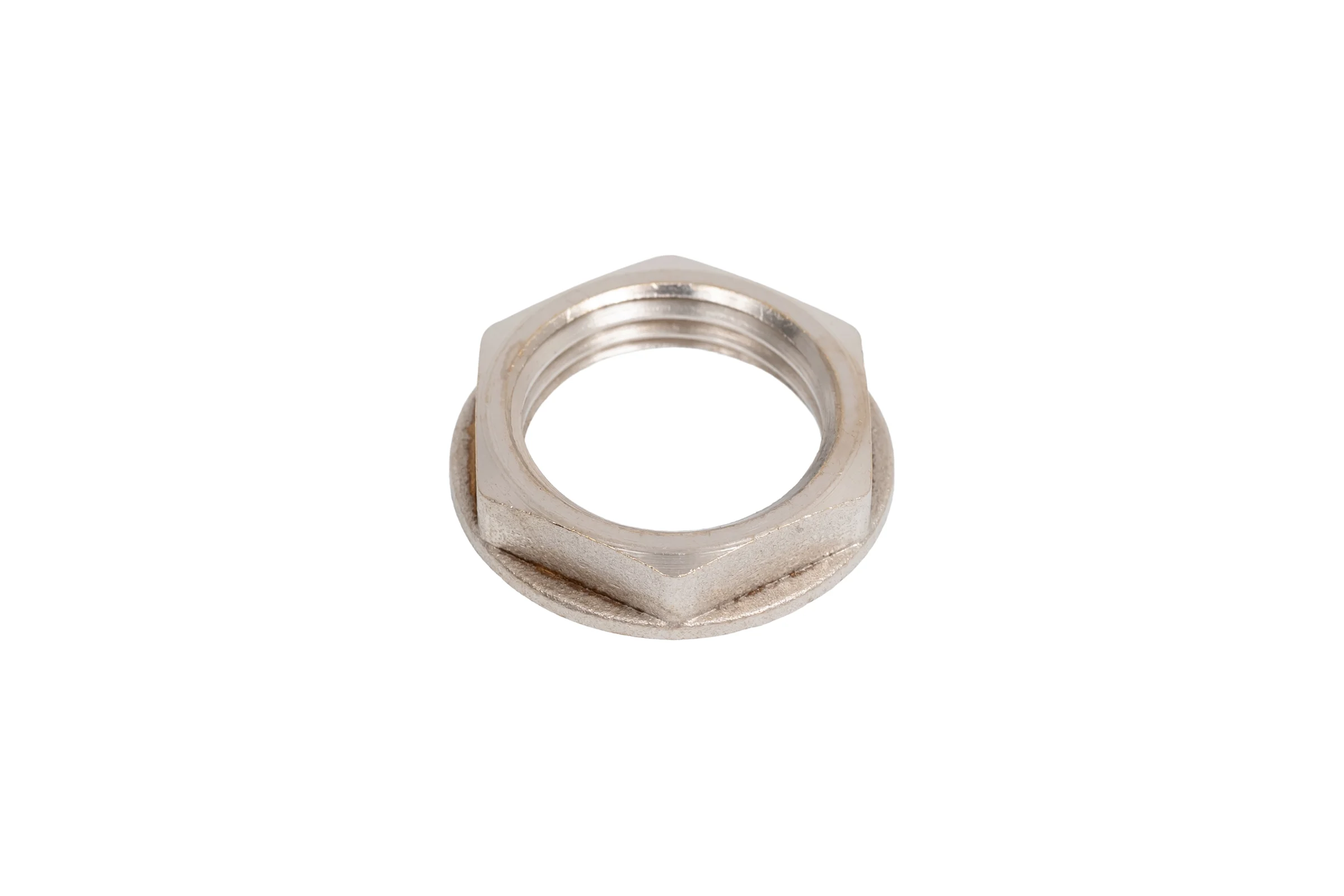 Контргайка LD PRIDE DN15 (1/2") латунь никель с биркой LD.67.518.15