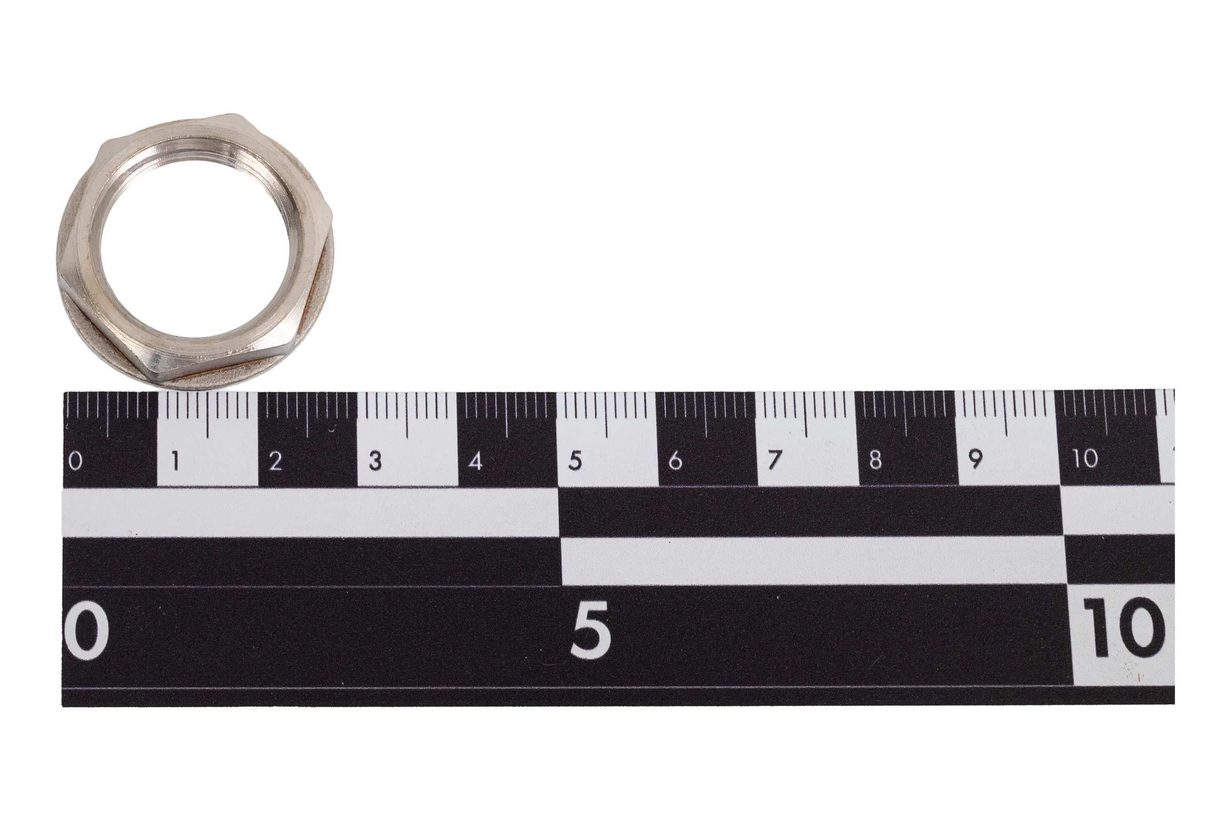 Контргайка LD PRIDE DN15 (1/2") латунь никель с биркой LD.67.518.15