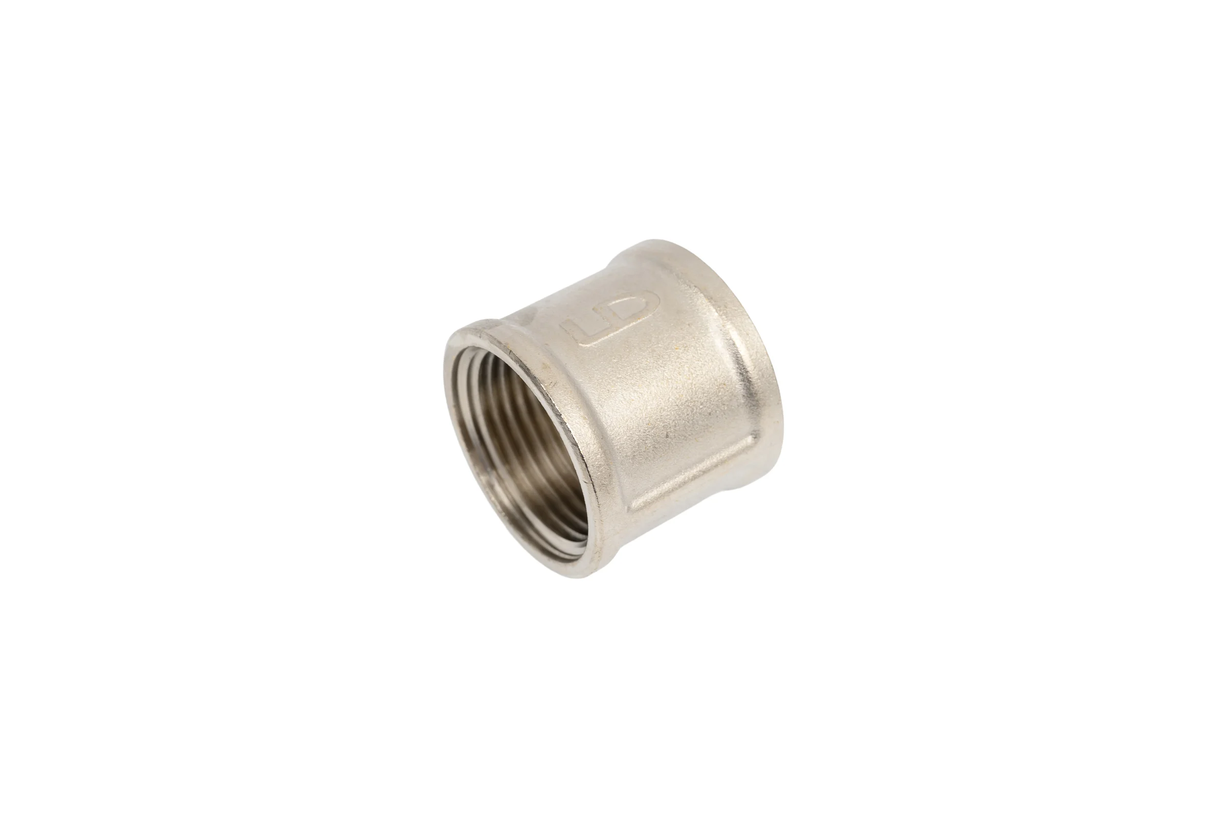 Муфта LD PRIDE DN25 (1") ВР латунь никель с биркой LD.67.502.25.1