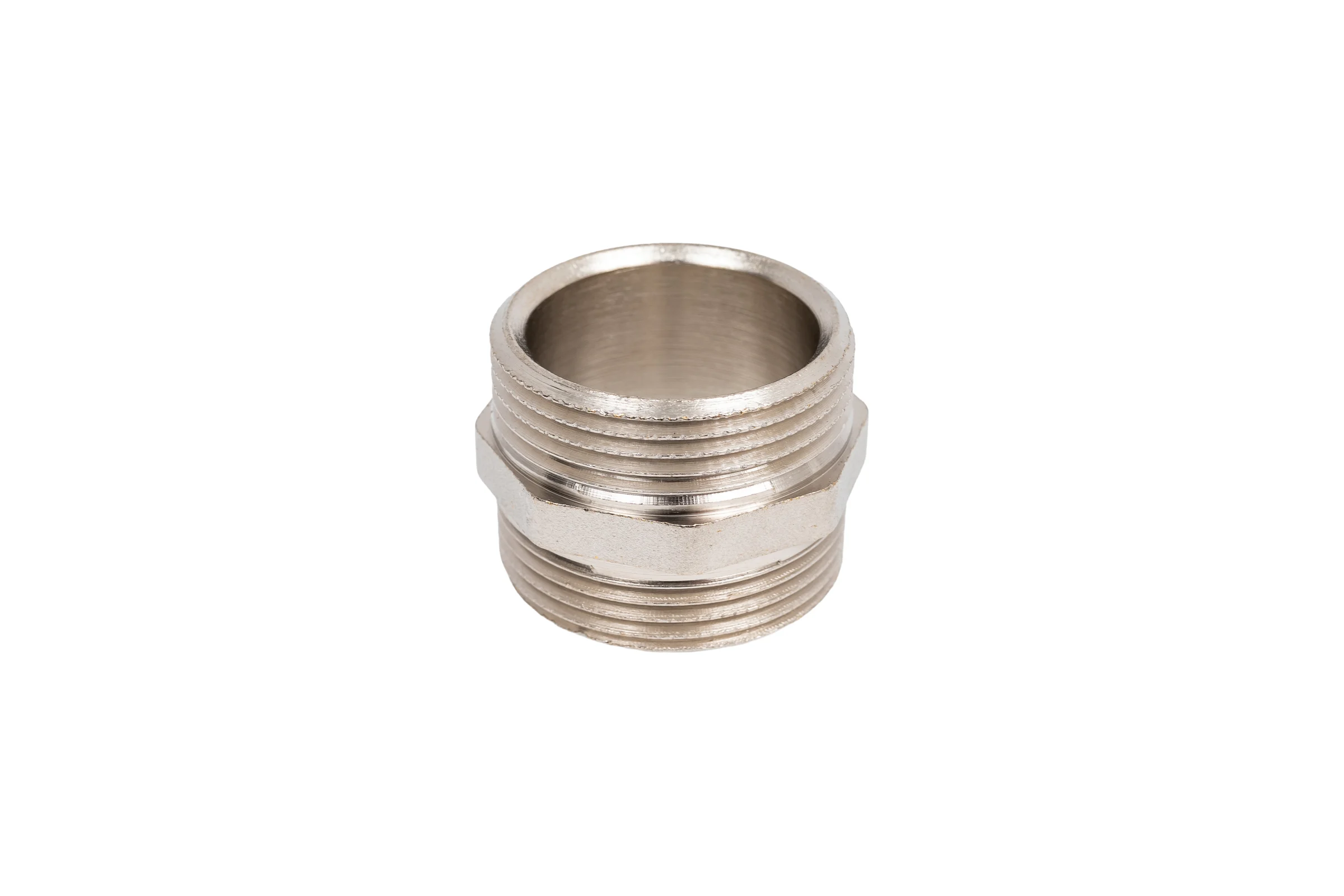 Ниппель прямой LD PRIDE DN32 (1 1/4") НР/НР латунь никель с биркой LD.67.511.32