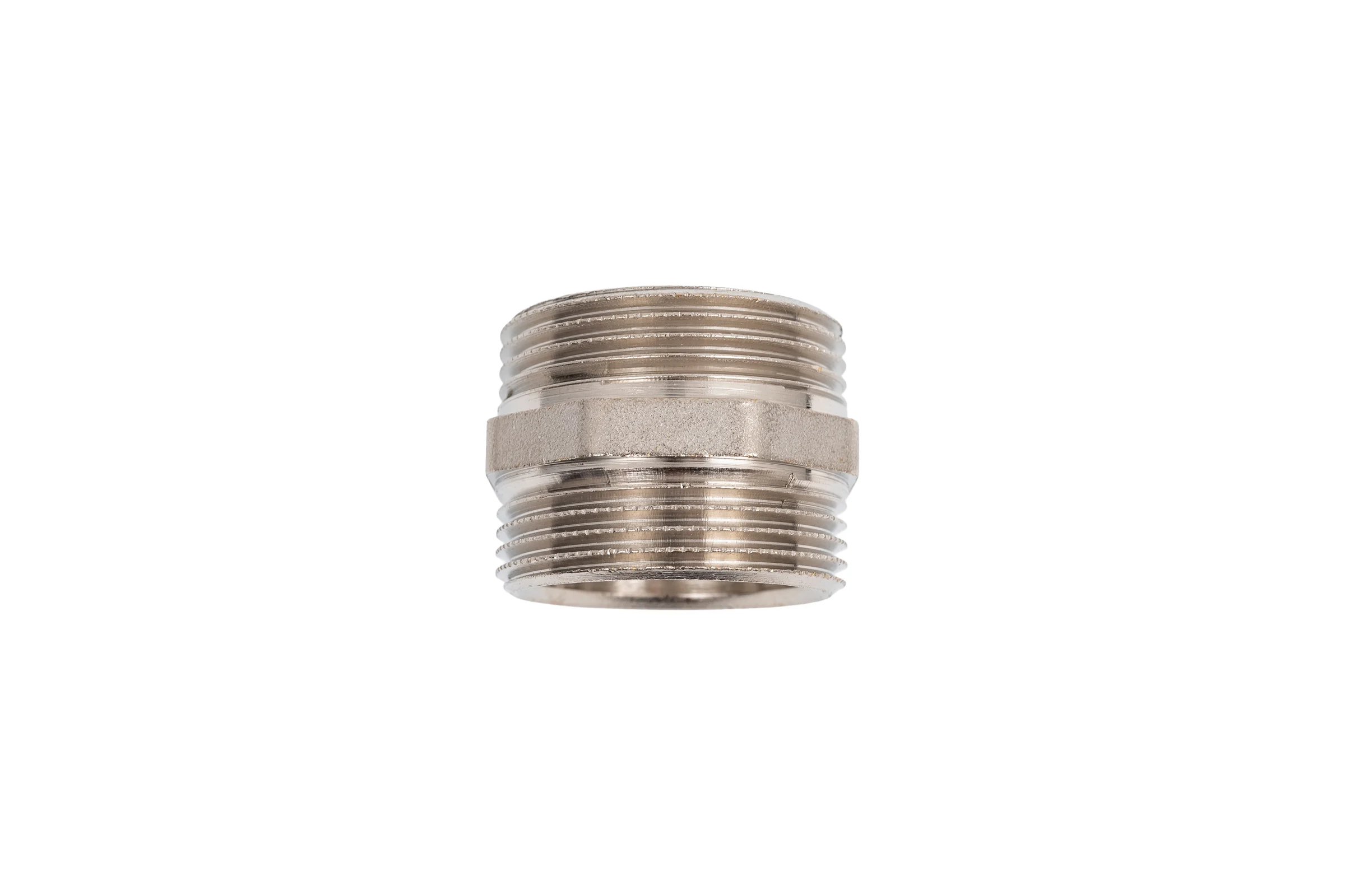Ниппель прямой LD PRIDE DN32 (1 1/4") НР/НР латунь никель с биркой LD.67.511.32