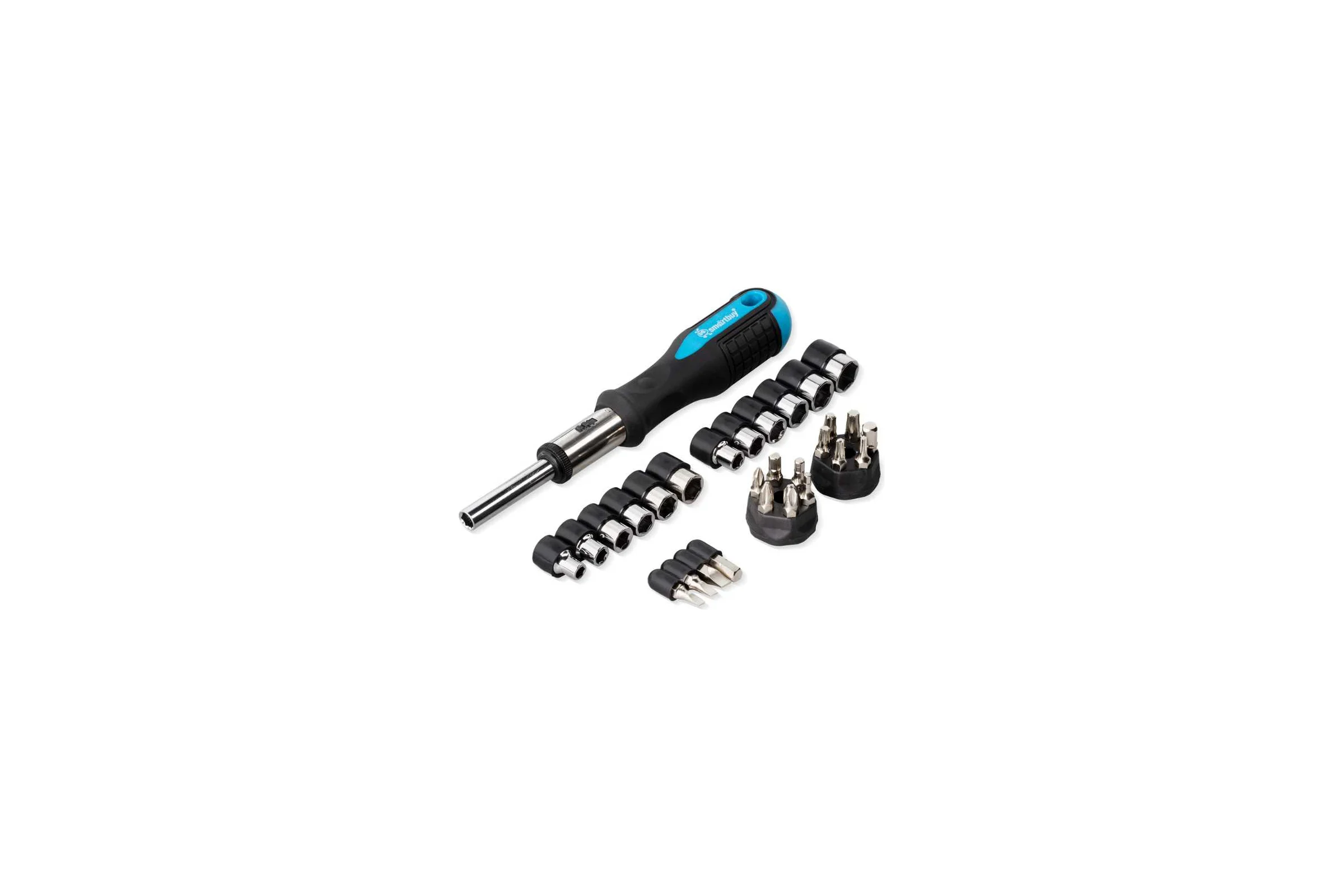 Отвертка реверсивная Smartbuy 28 насадок (биты, SL, PH, HEX, TORX, головки) CR-V сталь Tools SBT-SCBS-29P2