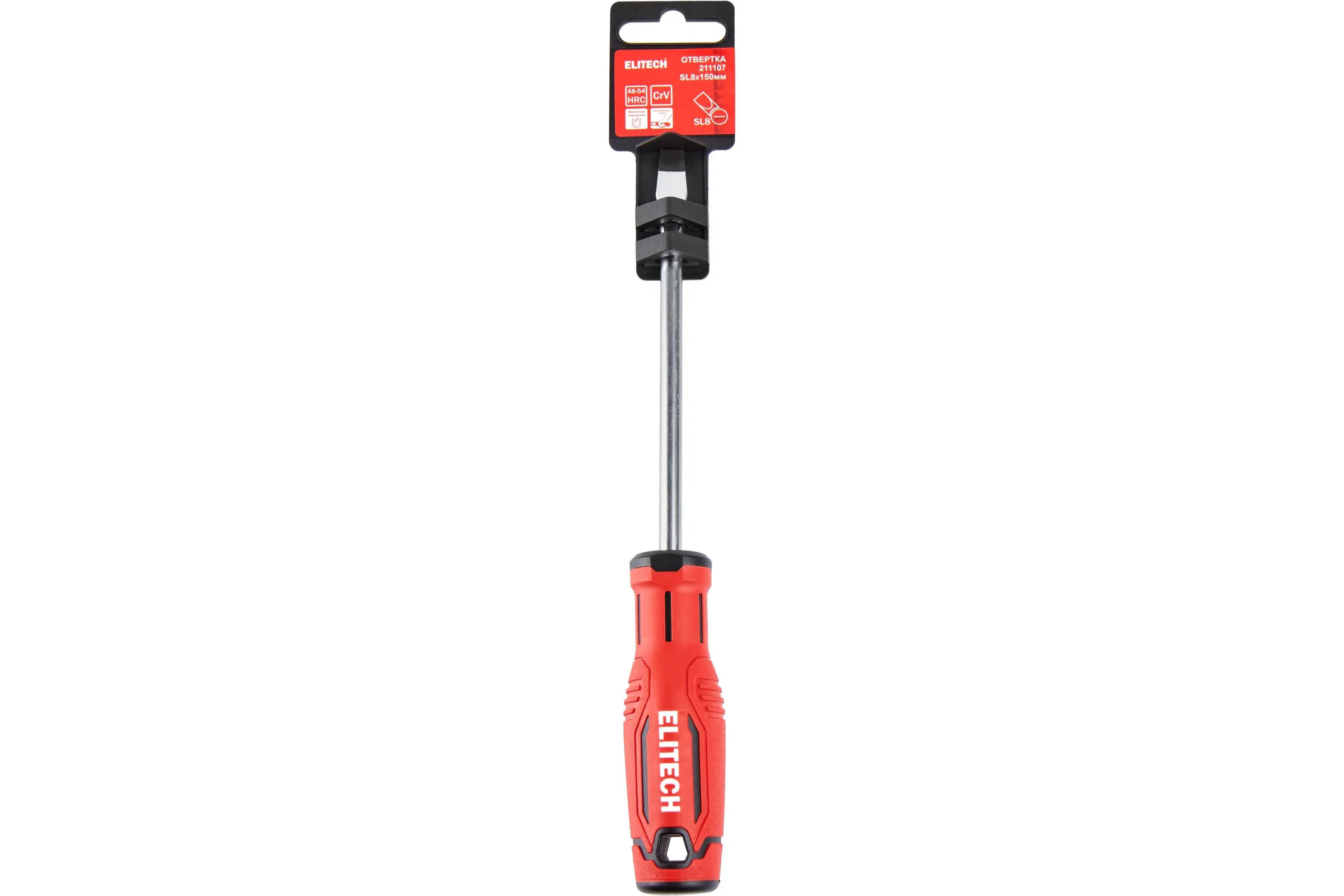 Отвертка Elitech SL8X150мм 211107 207137