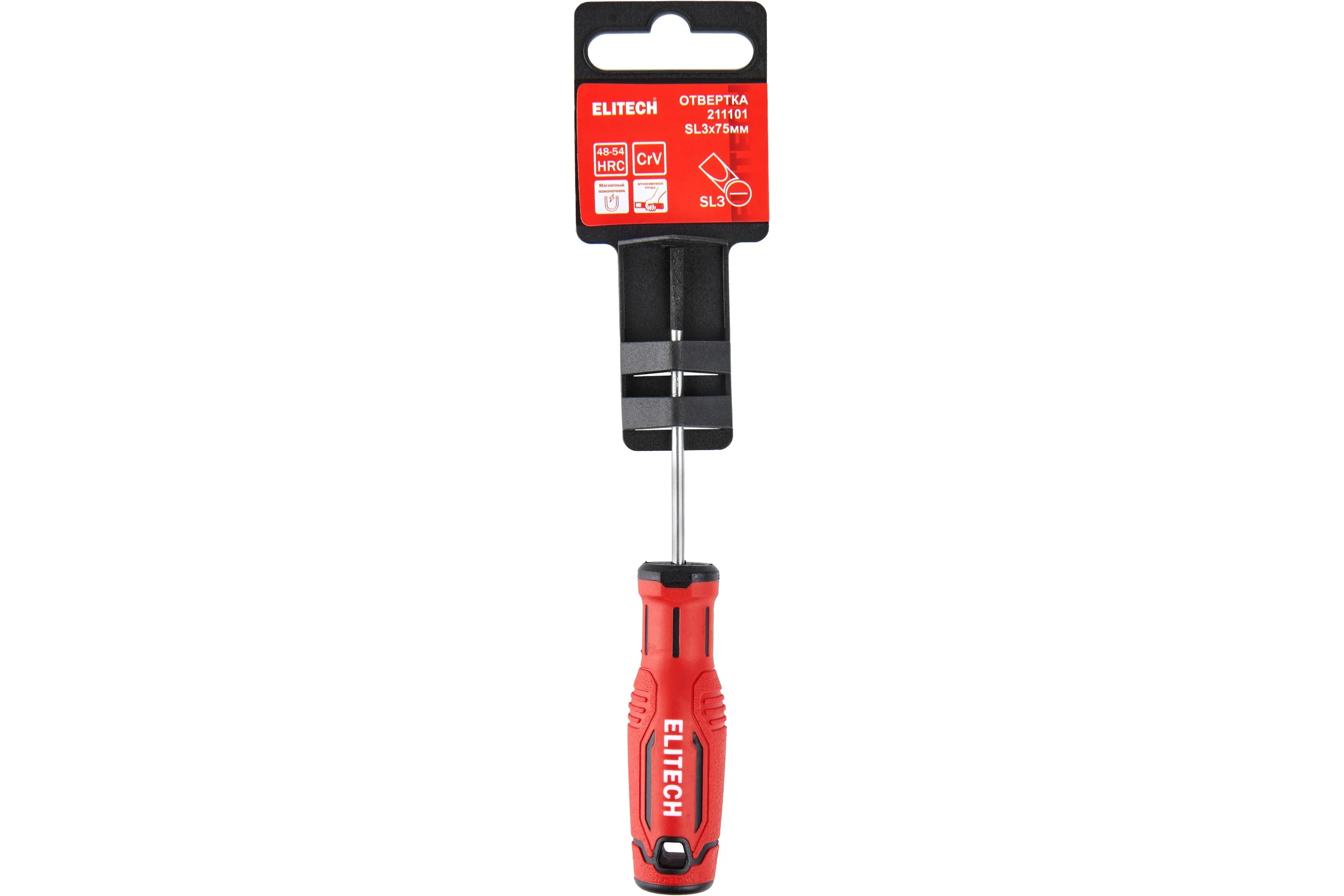 Отвертка Elitech SL3x75 мм 211101 207131