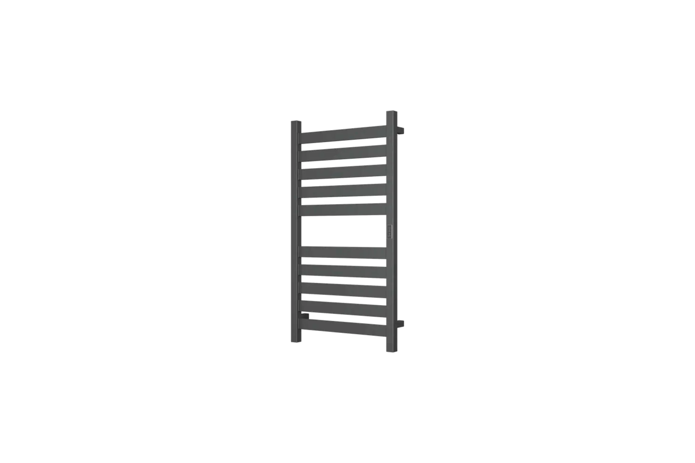 Полотенцесушитель дизайнерский электрический Bauedge профильный BAU Elite Gun Grey 50x100, 10 планок, универсальный, темно-серый металлик DB-0098