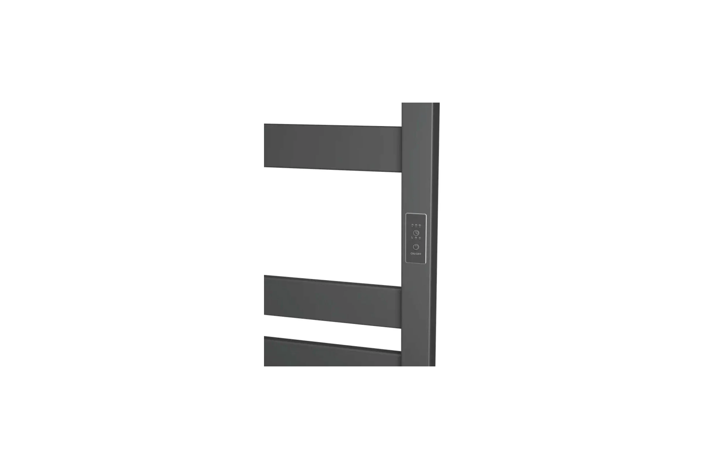 Полотенцесушитель дизайнерский электрический Bauedge профильный BAU Elite Gun Grey 50x100, 10 планок, универсальный, темно-серый металлик DB-0098
