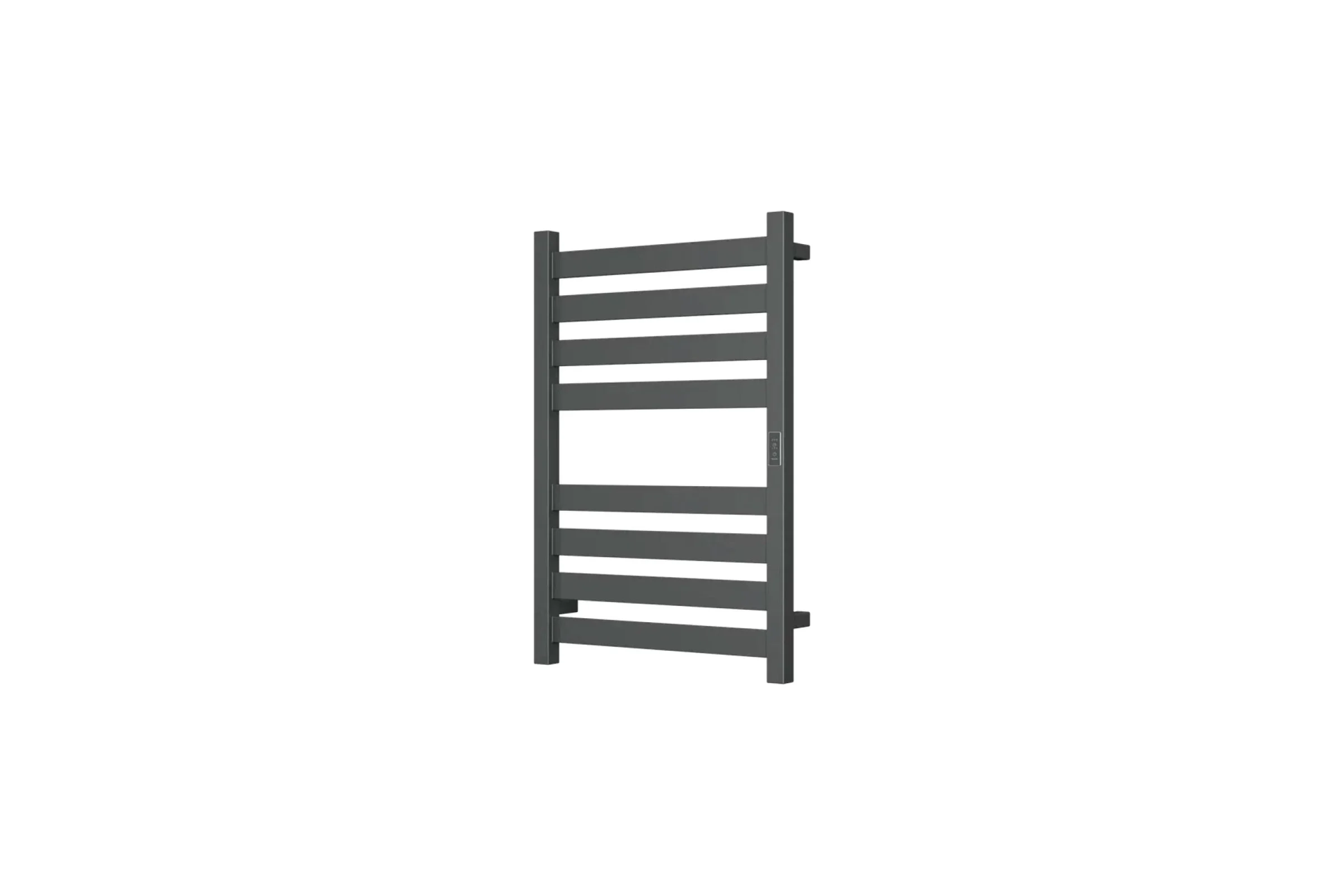 Полотенцесушитель дизайнерский электрический Bauedge профильный BAU Elite Gun Grey 50x80, 8 планок, универсальный, темно-серый металлик DB-0099