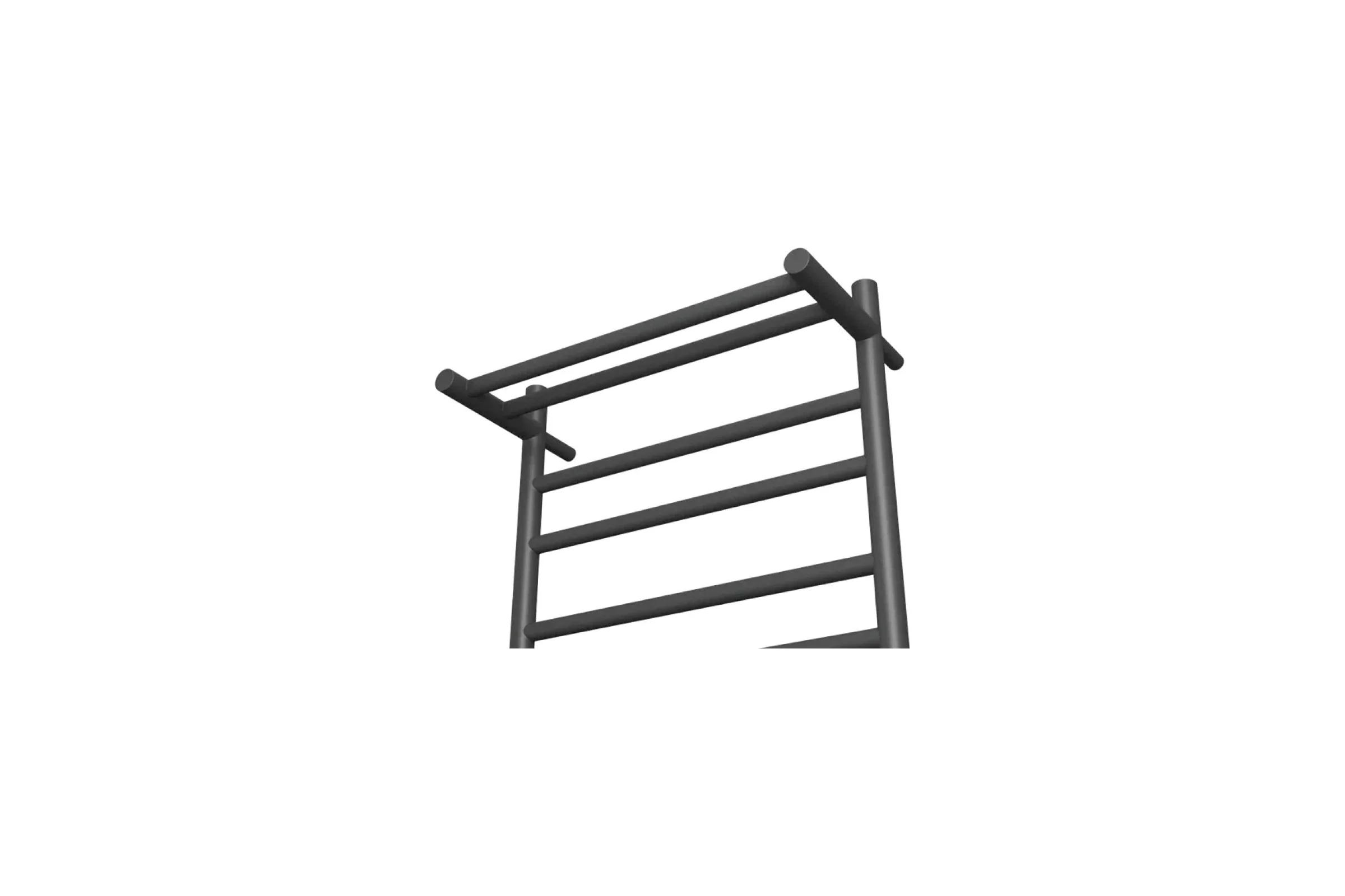 Полотенцесушитель электрический Bauedge с полкой BAU Stil Shelf Gun Grey 40x80, 7 планок, универсальный, темно-серый металлик DB-0092