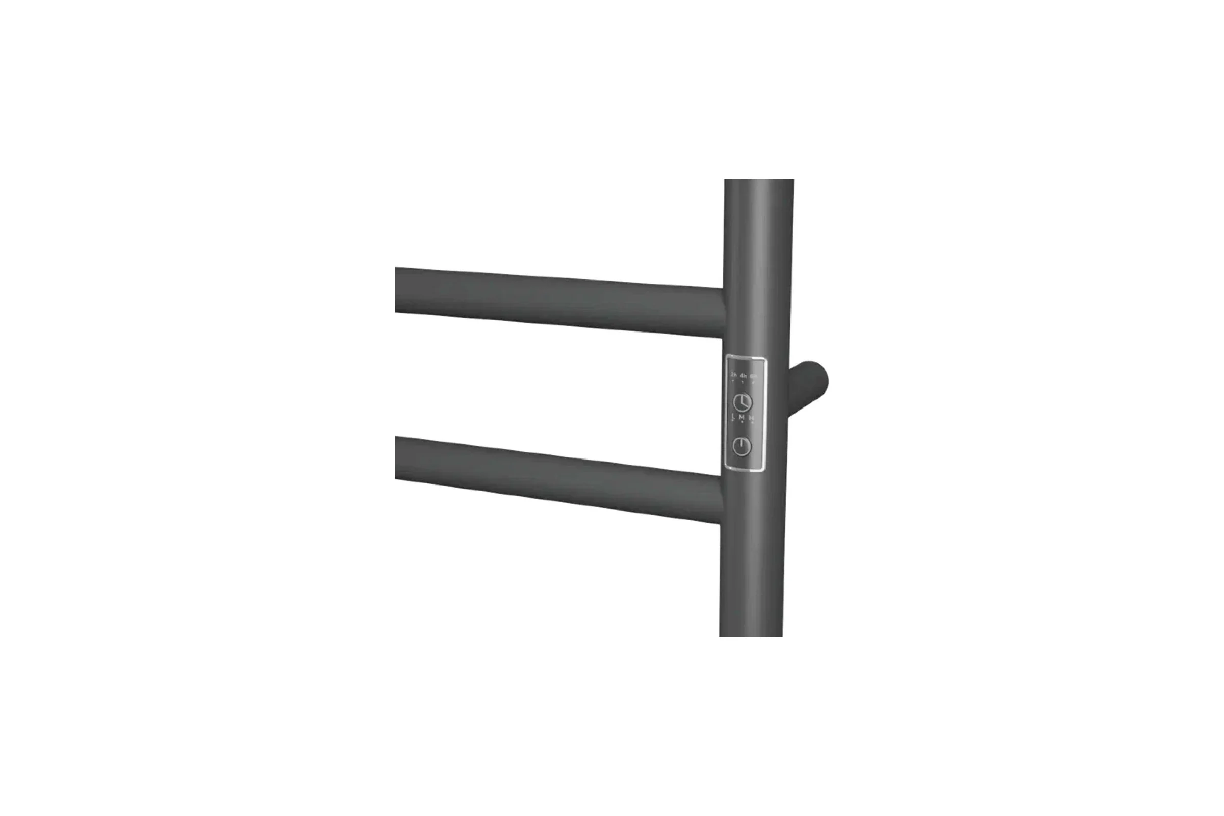 Полотенцесушитель электрический Bauedge с полкой BAU Stil Shelf Gun Grey 40x80, 7 планок, универсальный, темно-серый металлик DB-0092