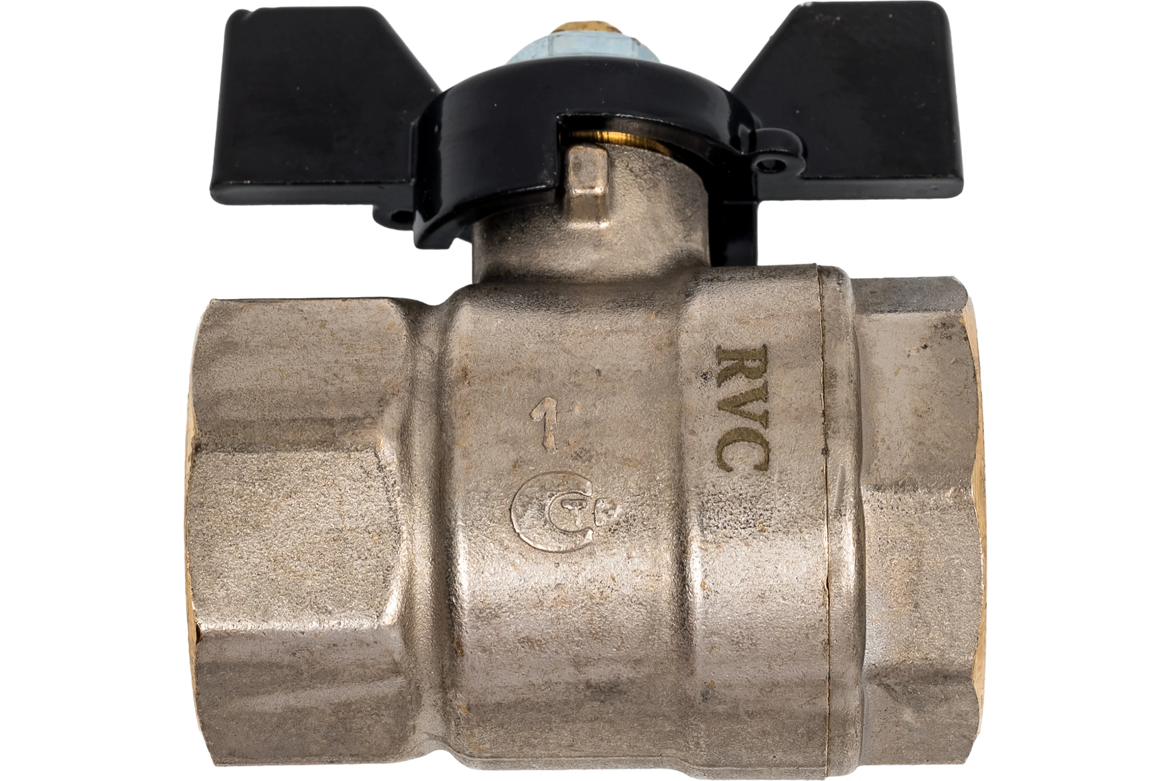 Кран шаровой Rvc 25 1" гг бабочка 17396