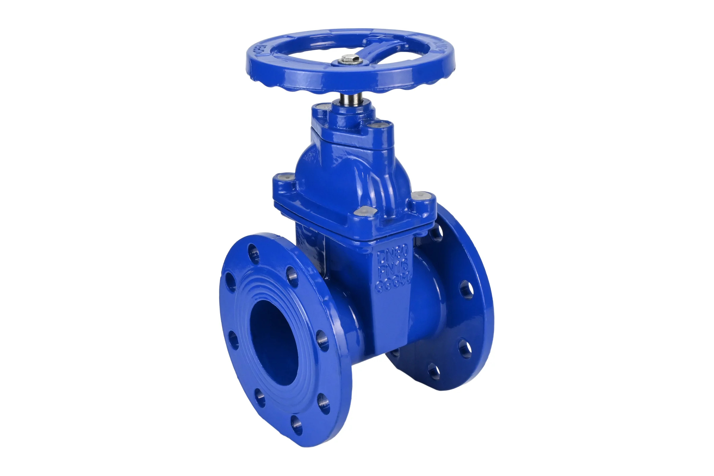 Задвижка клиновая DN.ru 30ч39р (аналог МЗВ) GGG50-GGG50-EPDM-F-S blue Ду80 Ру10/16 D040-08623