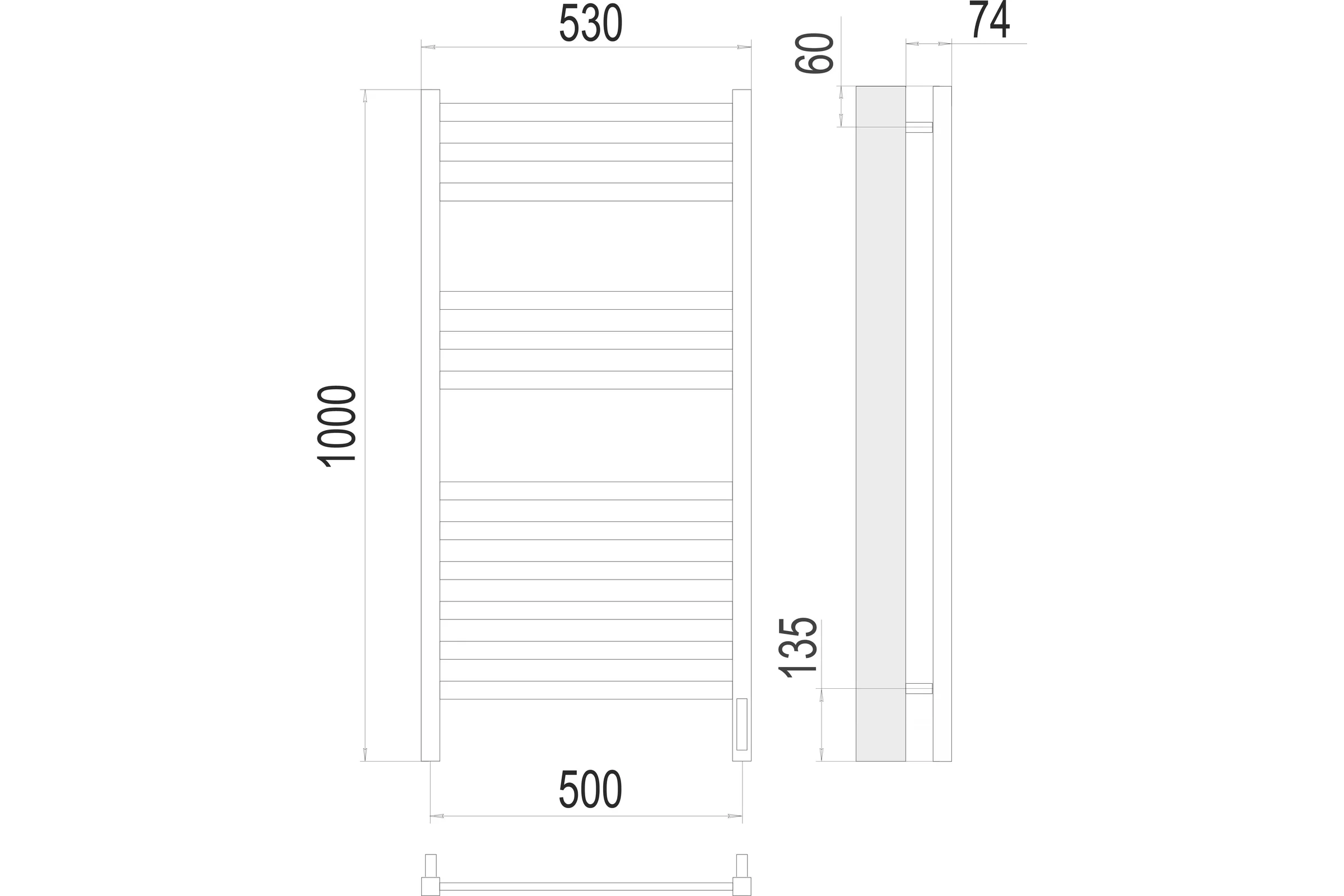 Полотенесушитель электрический Terminus Енисей П12 500x1000 sensor quick touch 4670078526250