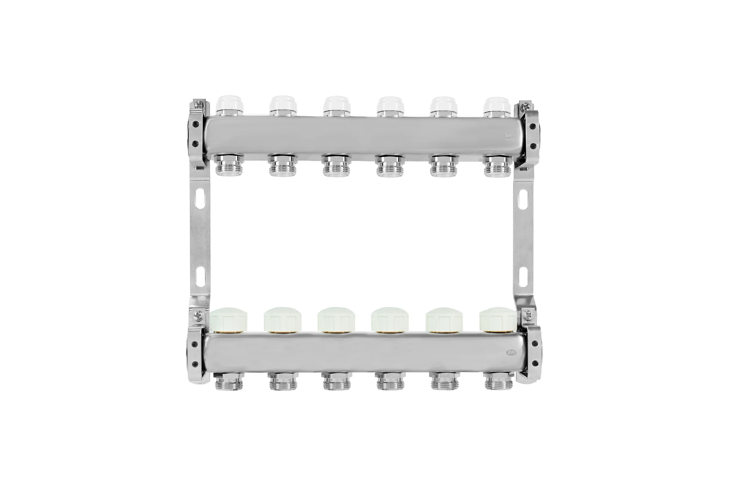 Коллекторная группа из нержавеющей стали COLSYS 805 6 выходов, с отсечными и термостатическими клапанами 180522506