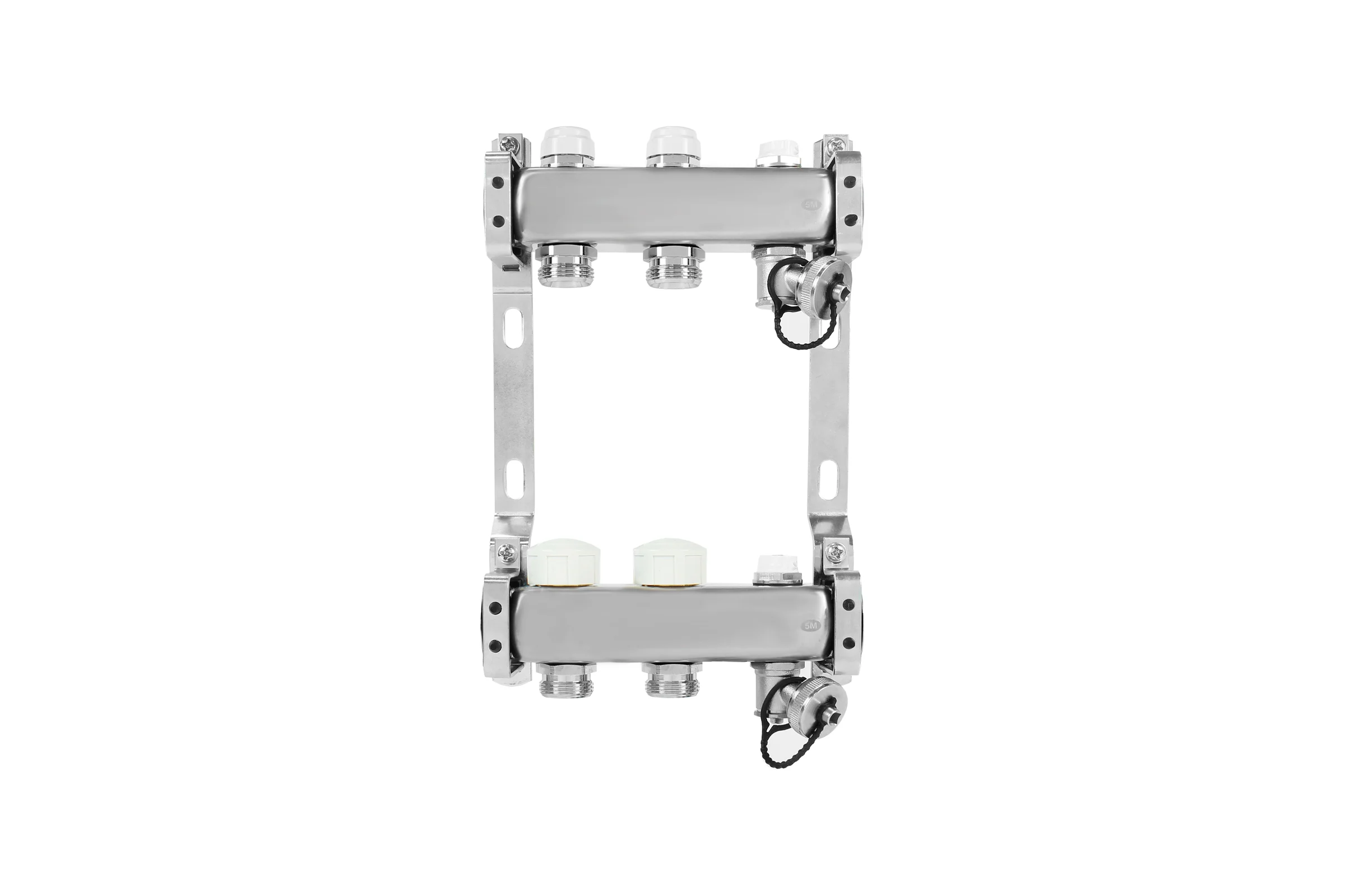Коллекторная группа из нержавеющей стали COLSYS 803 2 выхода, с отсечными, термостатическими и дренажными клапанами и воздухоотводчиками 180322502