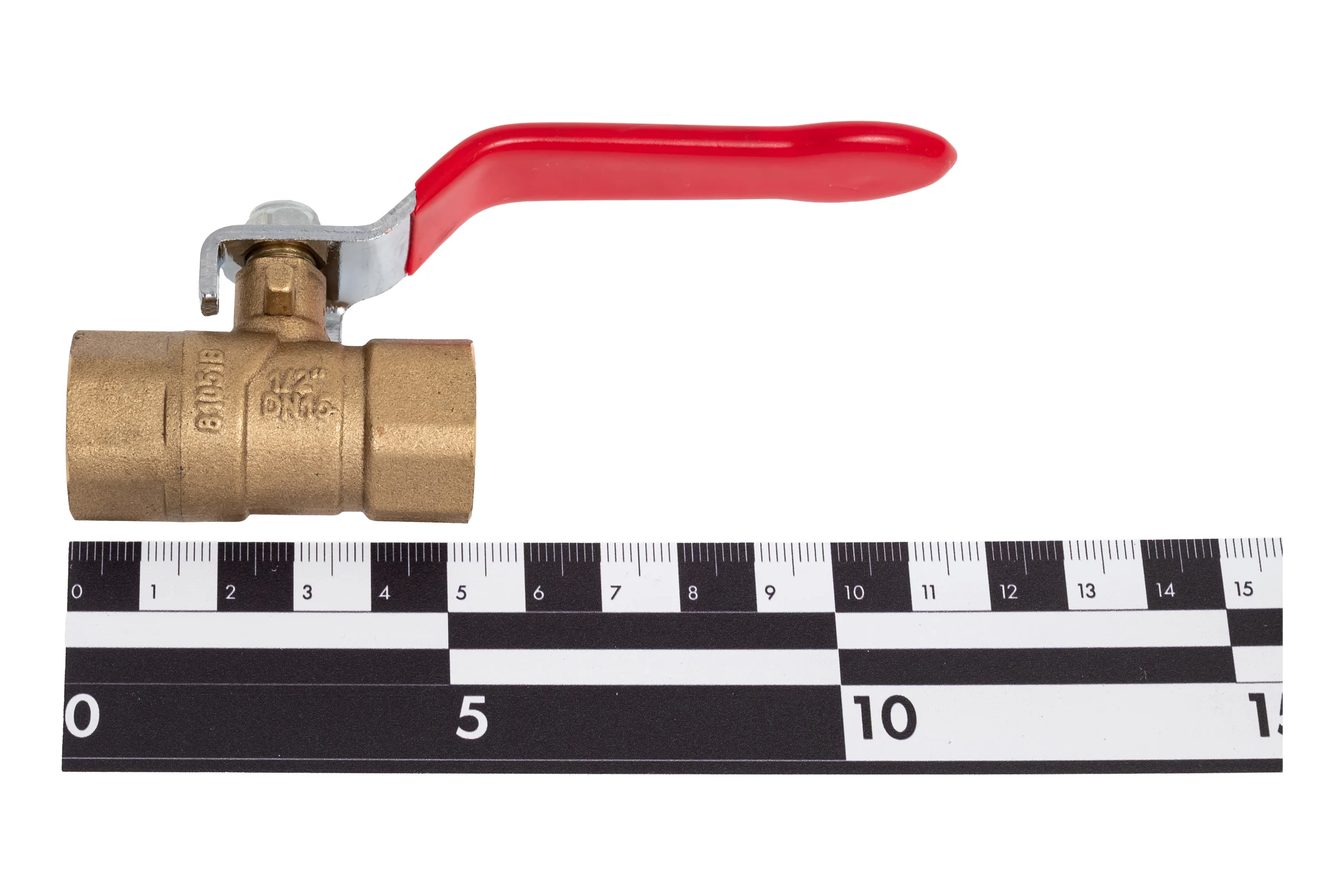 Кран шаровой Doron 1/2" В-В ручка гайка-гайка (10/160) 8401