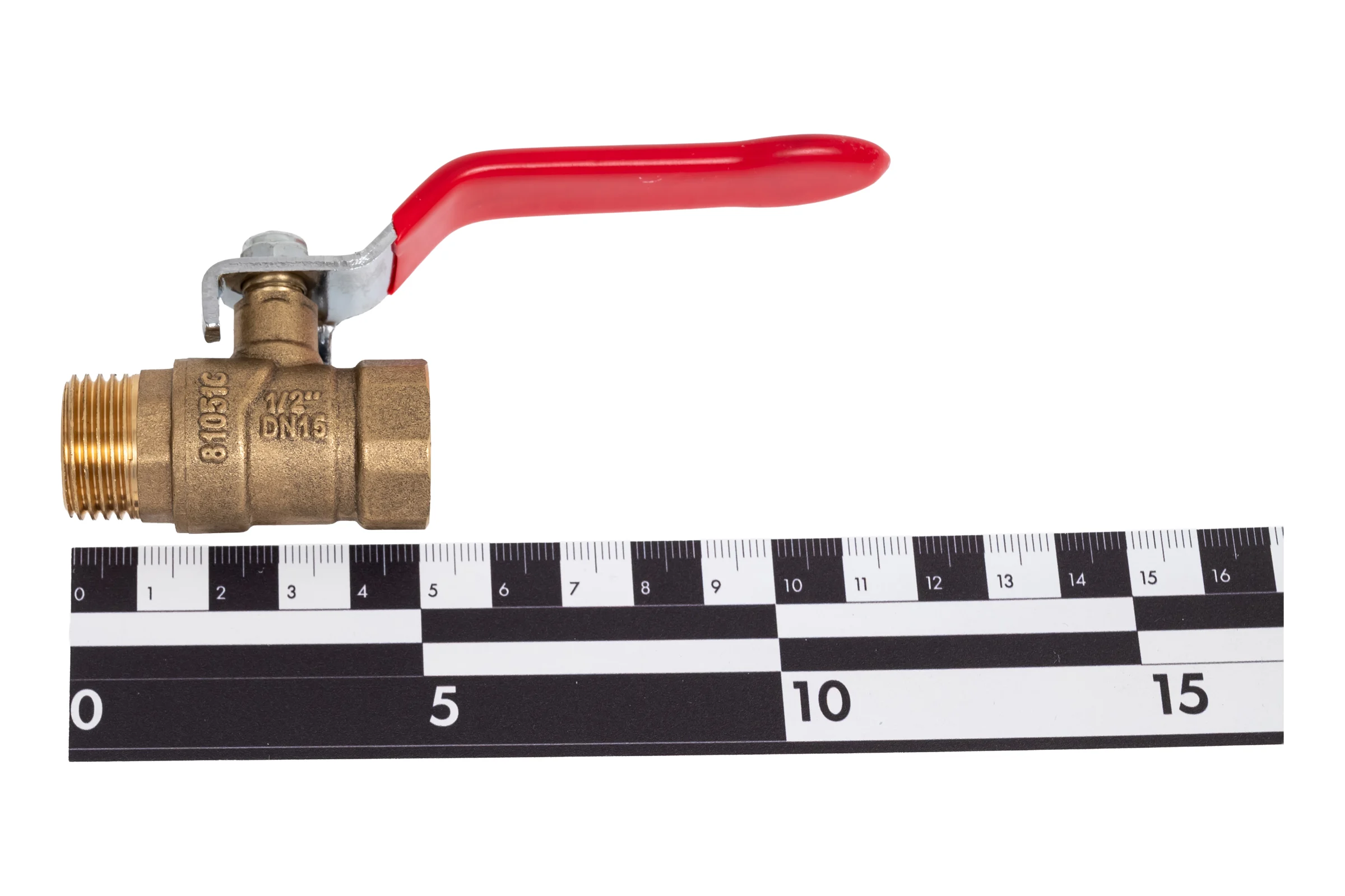 Кран шаровой Doron 1/2" В-Н ручка гайка-штуцер (10/160) 8407