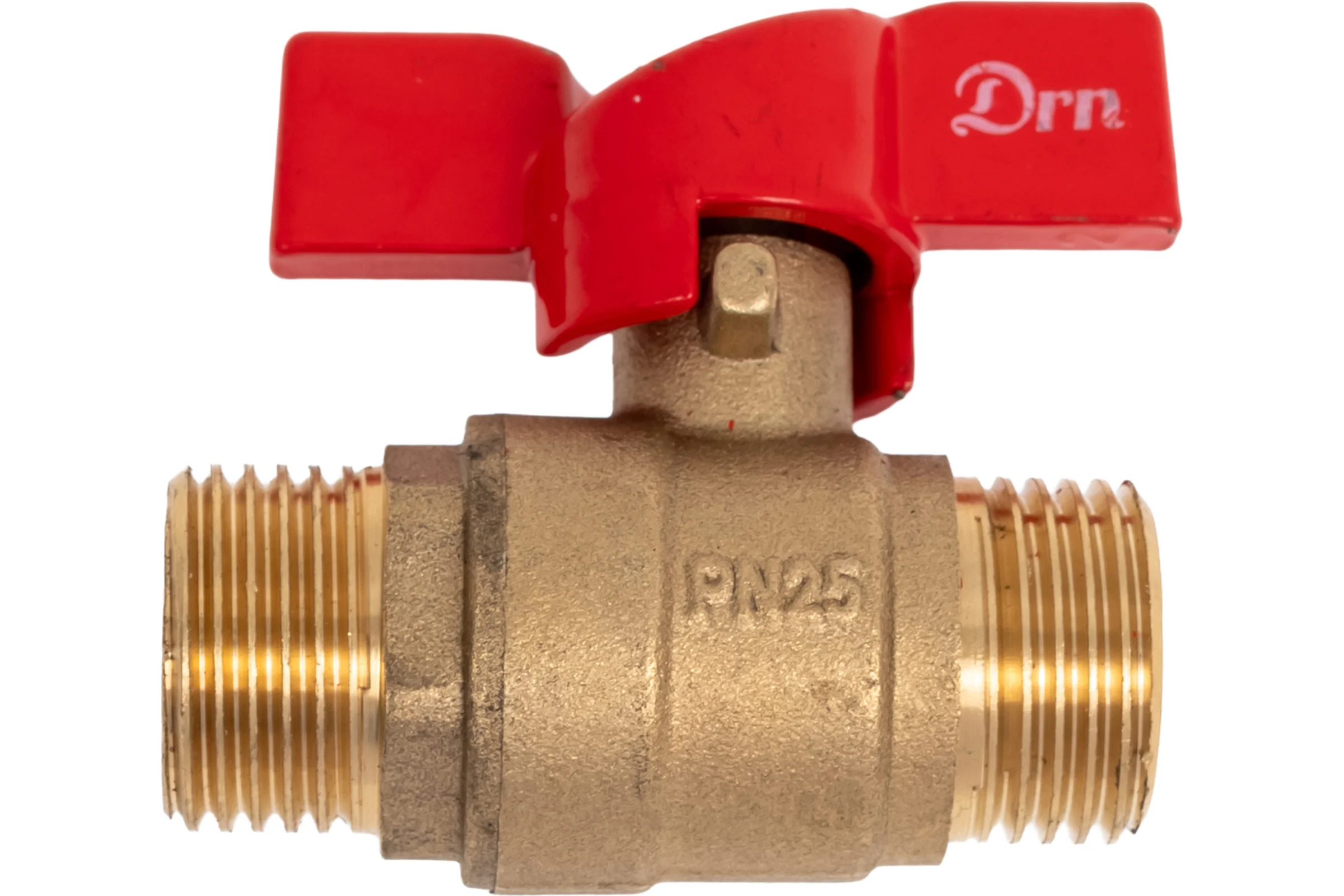 Кран шаровой Doron 1/2" Н-Н бабочка штуцер-штуцер (10/200) 8415