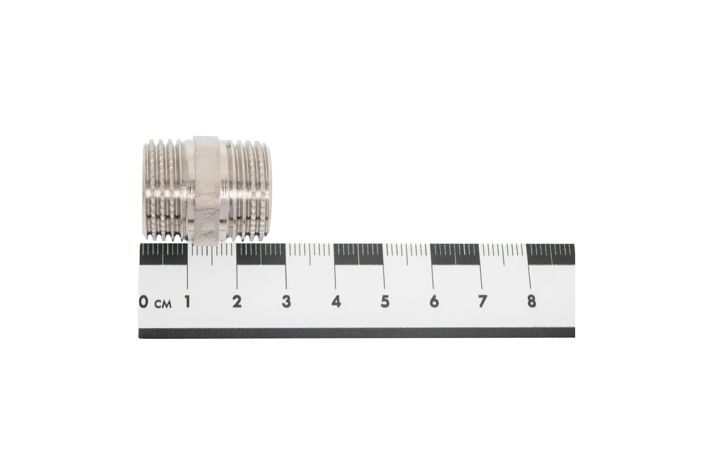 Ниппель прямой LD PRIDE DN15 (1/2") НР/НР латунь никель с биркой LD.67.511.15