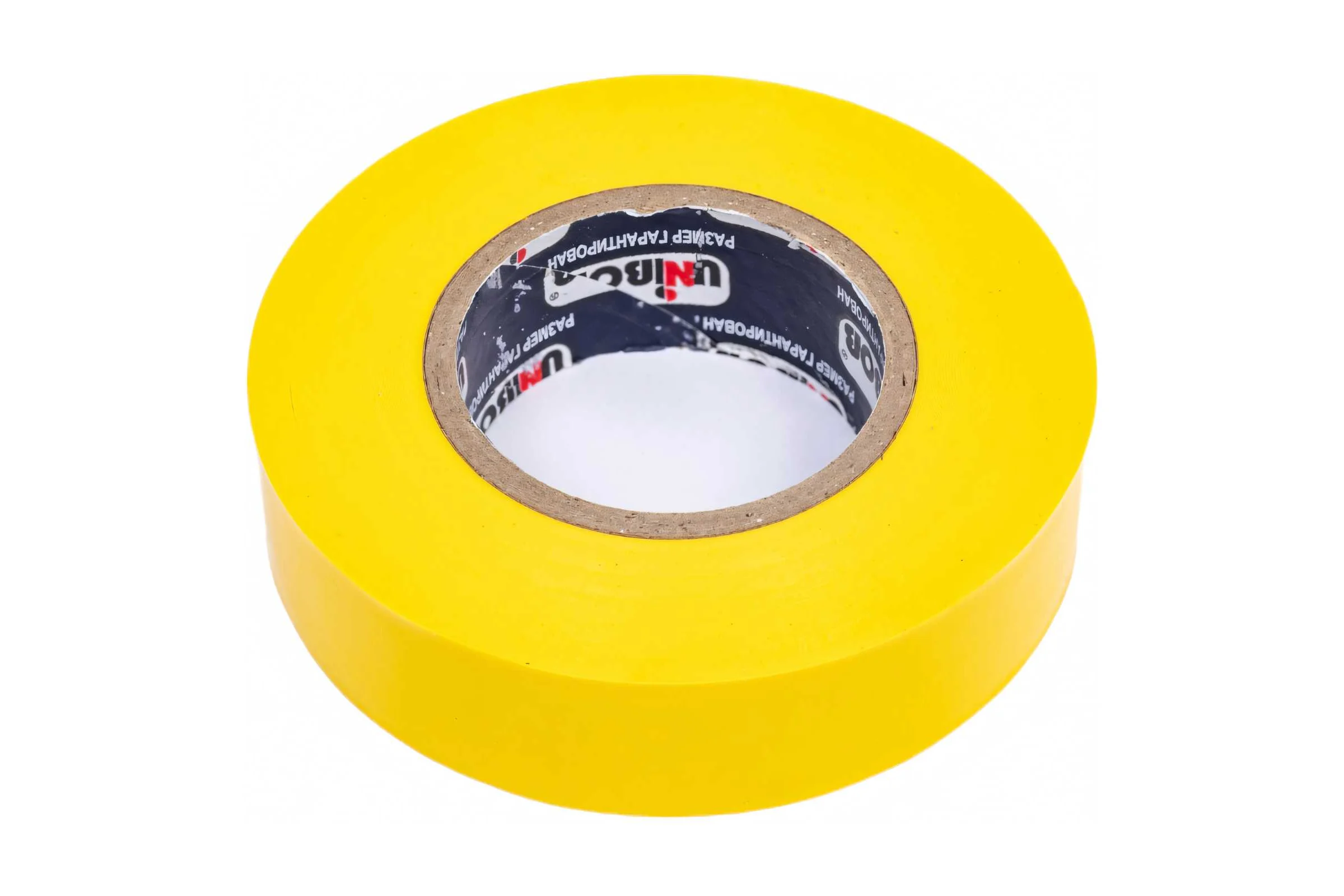 Изолента ПВХ UNIBOB 19 мм х 20 м, желтая, 150 мкм 211752