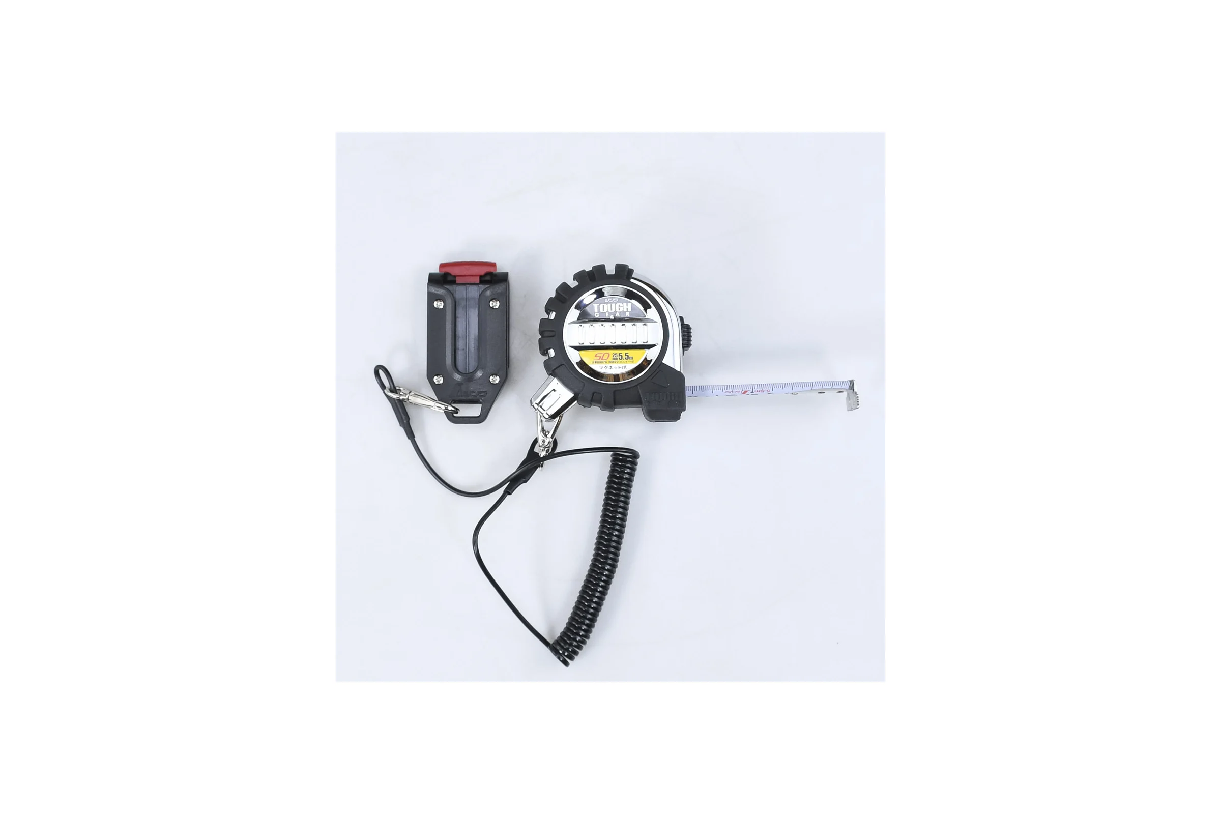 Рулетка измерительная Shinwa Tough Gear SD 5.5 м, 25 мм, с магнитным зацепом, со спиральным шнурком М00021646