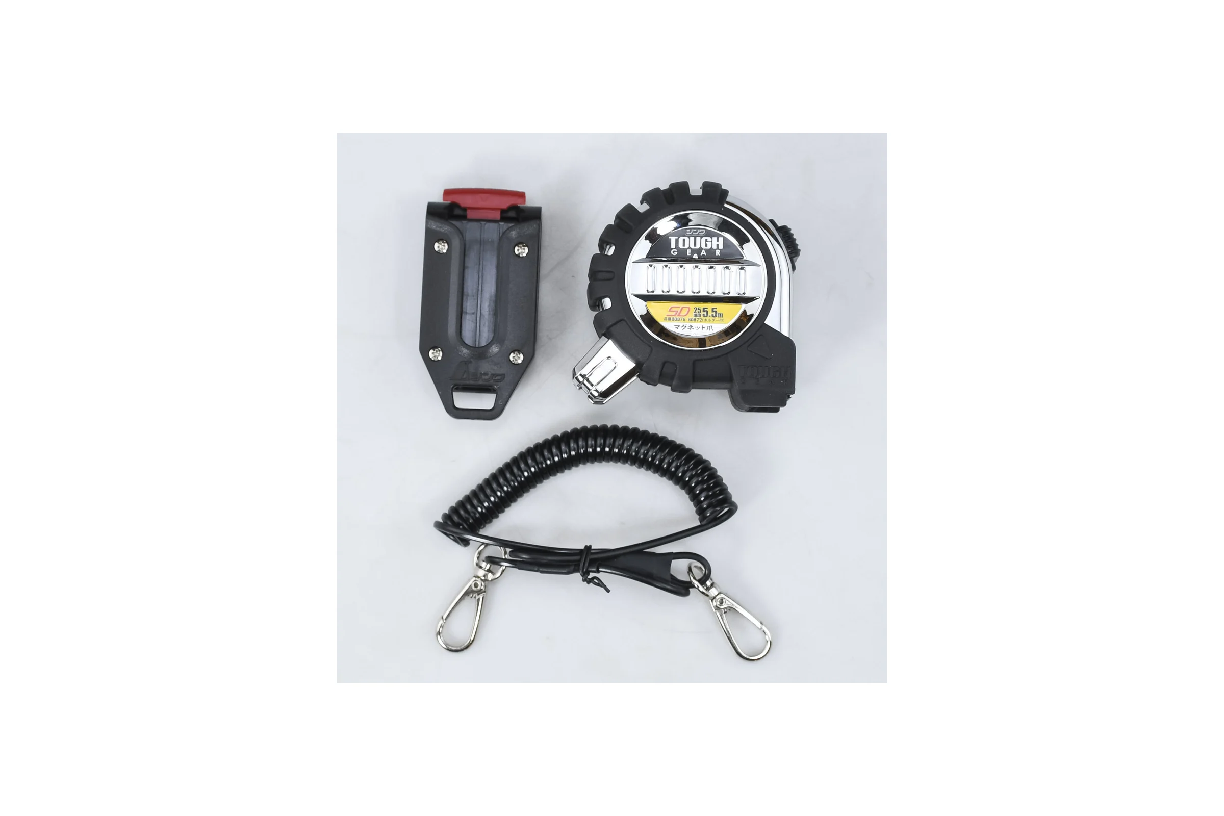 Рулетка измерительная Shinwa Tough Gear SD 5.5 м, 25 мм, с магнитным зацепом, со спиральным шнурком М00021646