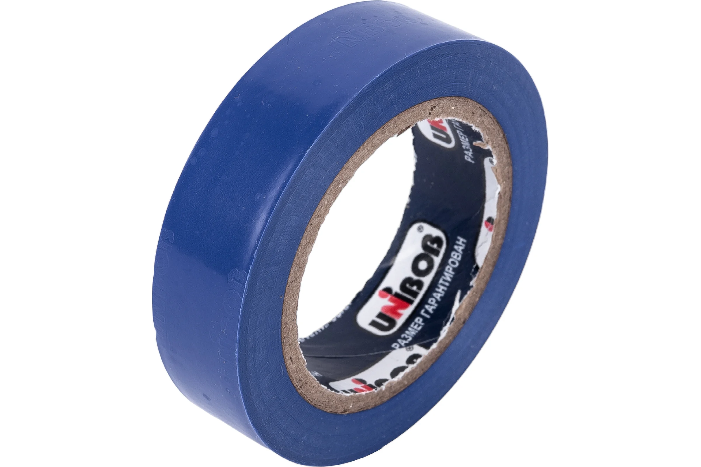 Изолента ПВХ UNIBOB 15 мм х 10 м, синяя, 130 мкм 211768