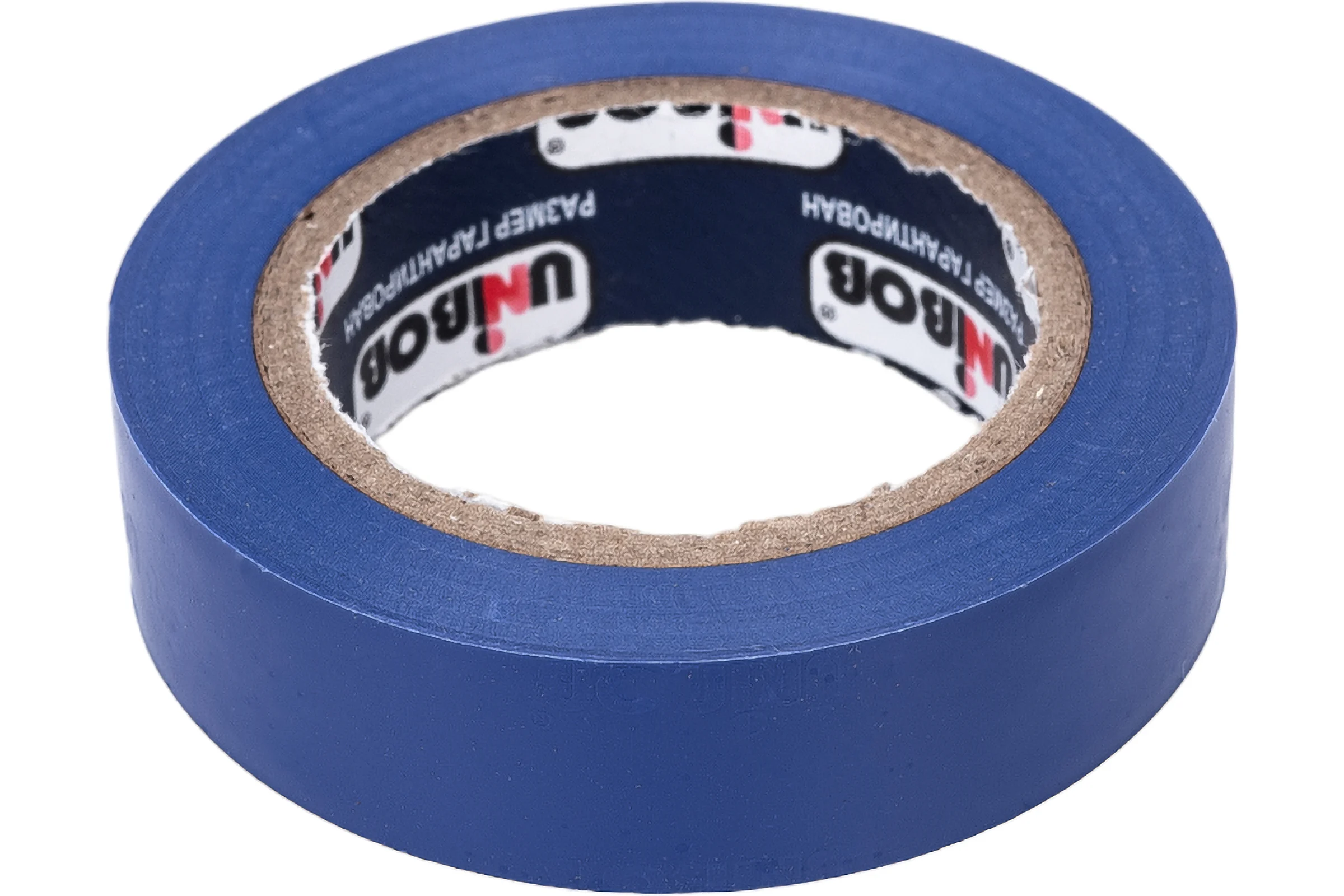Изолента ПВХ UNIBOB 15 мм х 10 м, синяя, 130 мкм 211768