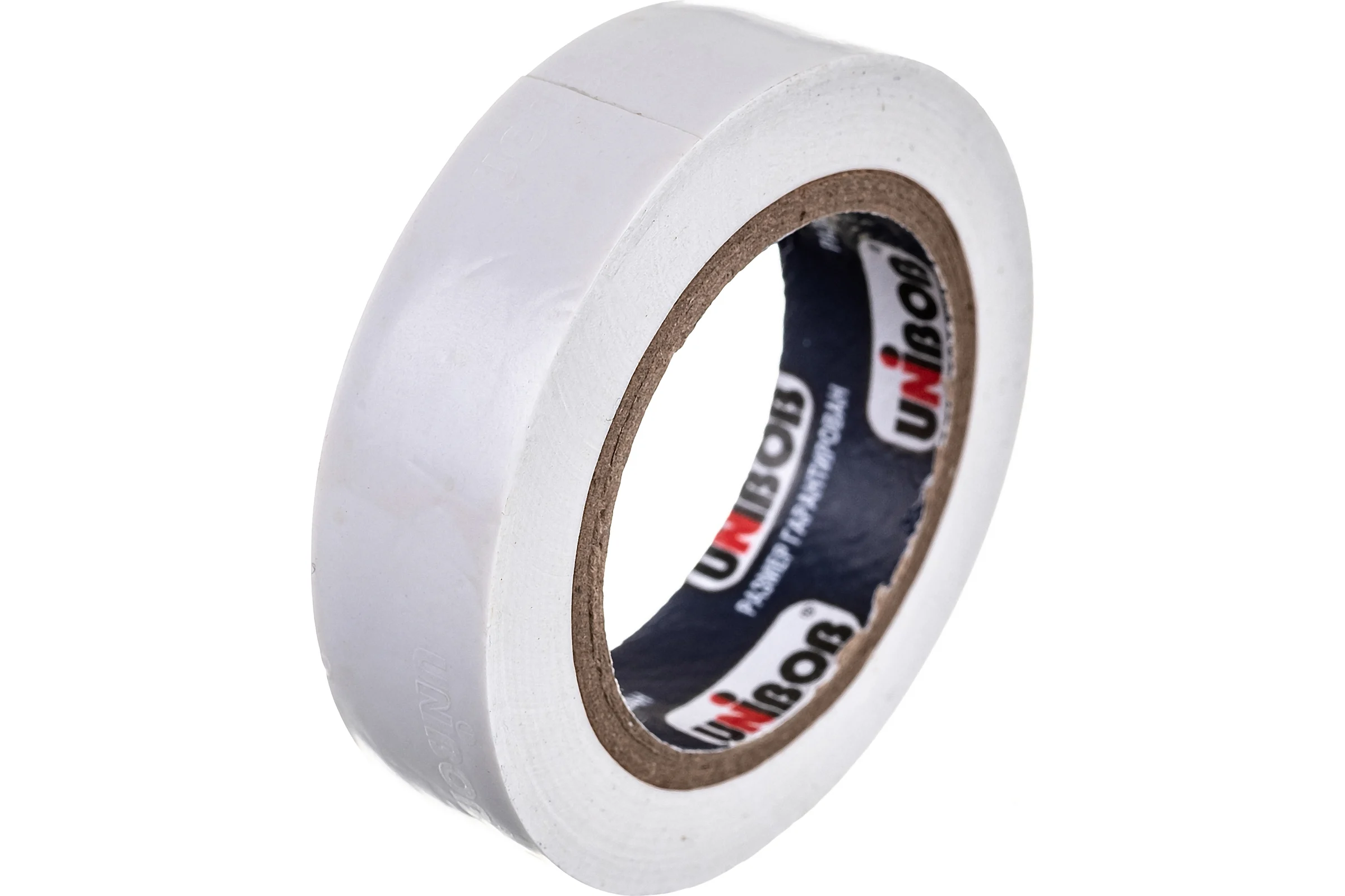 Изолента ПВХ UNIBOB 15 мм х 10 м, белая, 130 мкм 211772