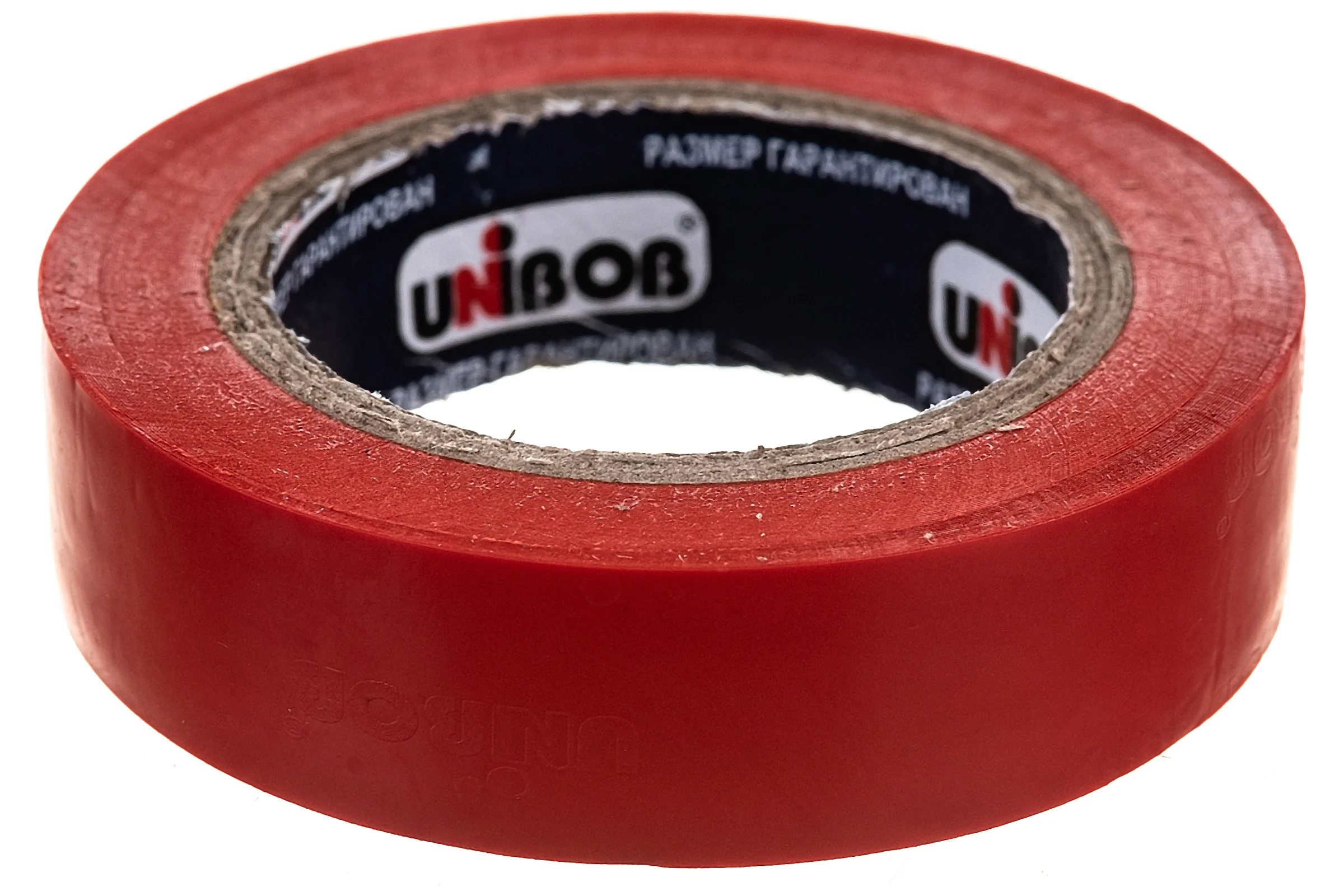 Изолента ПВХ UNIBOB 15 мм х 10 м, красная, 130 мкм 211771