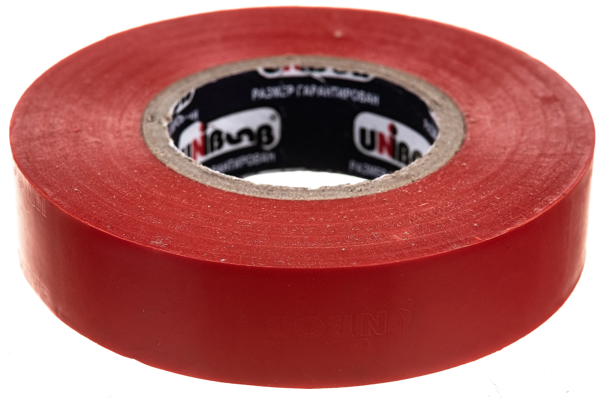 Изолента ПВХ UNIBOB 15 мм х 20 м, красная, 130 мкм 211760