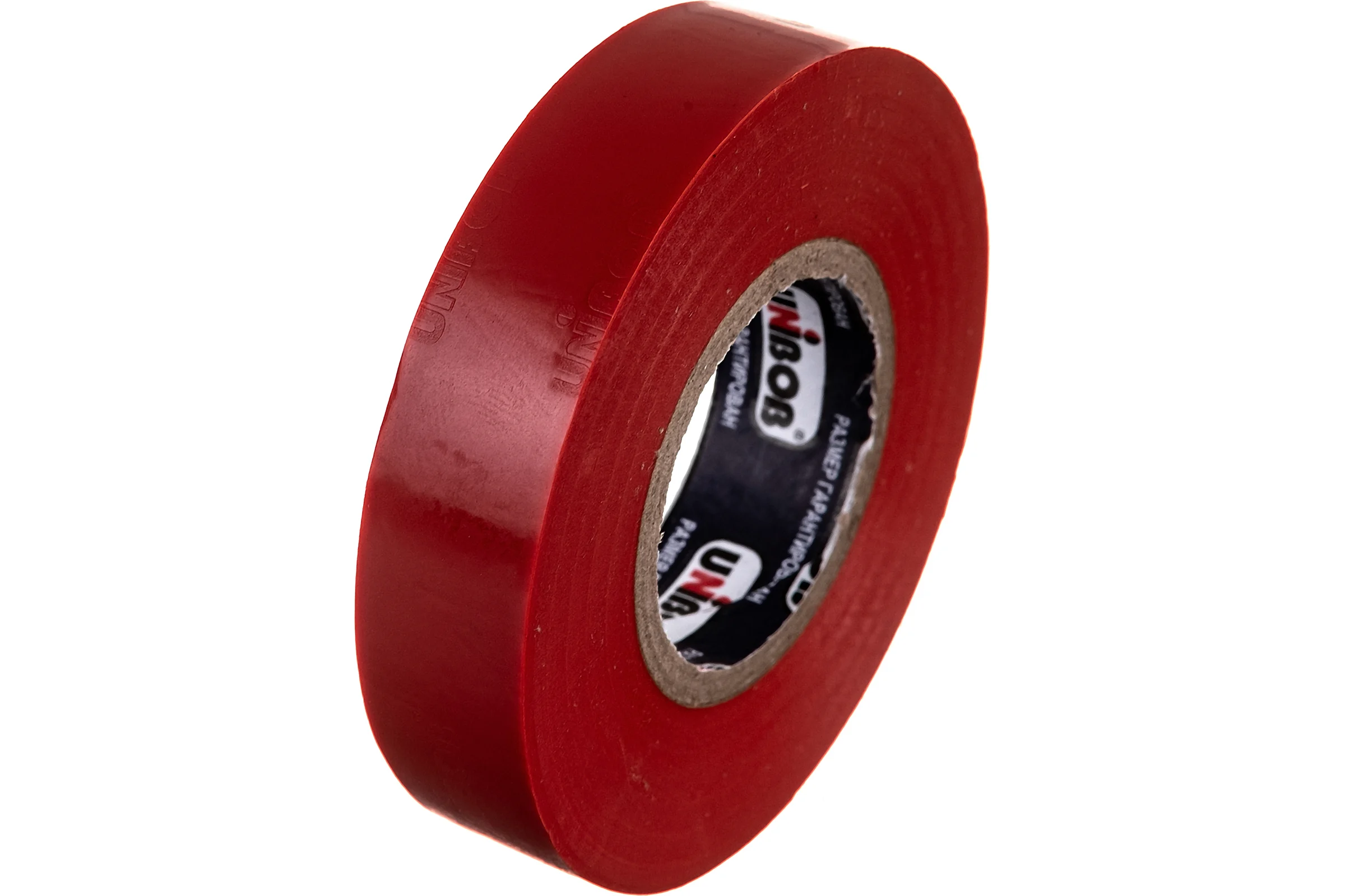 Изолента ПВХ UNIBOB 15 мм х 20 м, красная, 130 мкм 211760