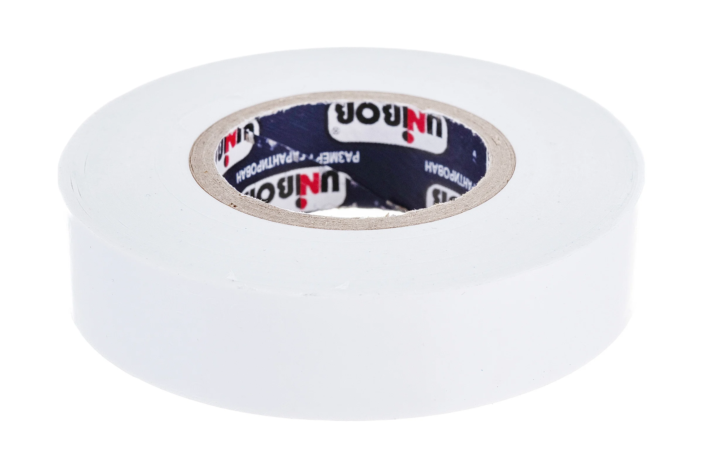 Изолента ПВХ UNIBOB 15 мм х 20 м, белая, 130 мкм 211764