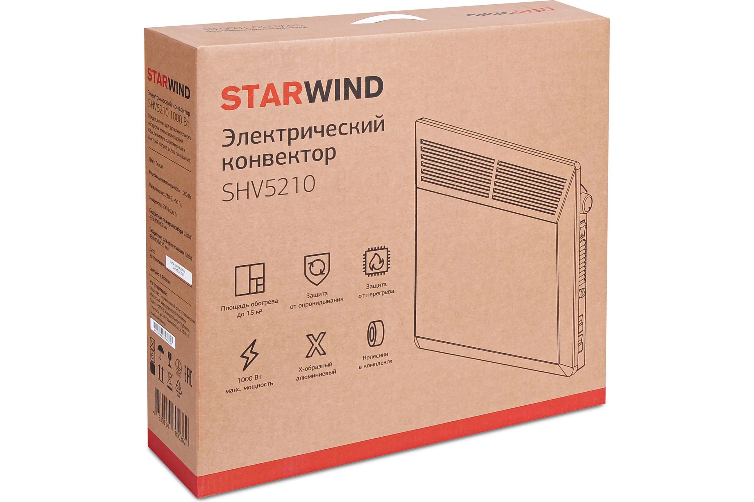Конвектор Starwind SHV5210 1000Вт белый 1387137