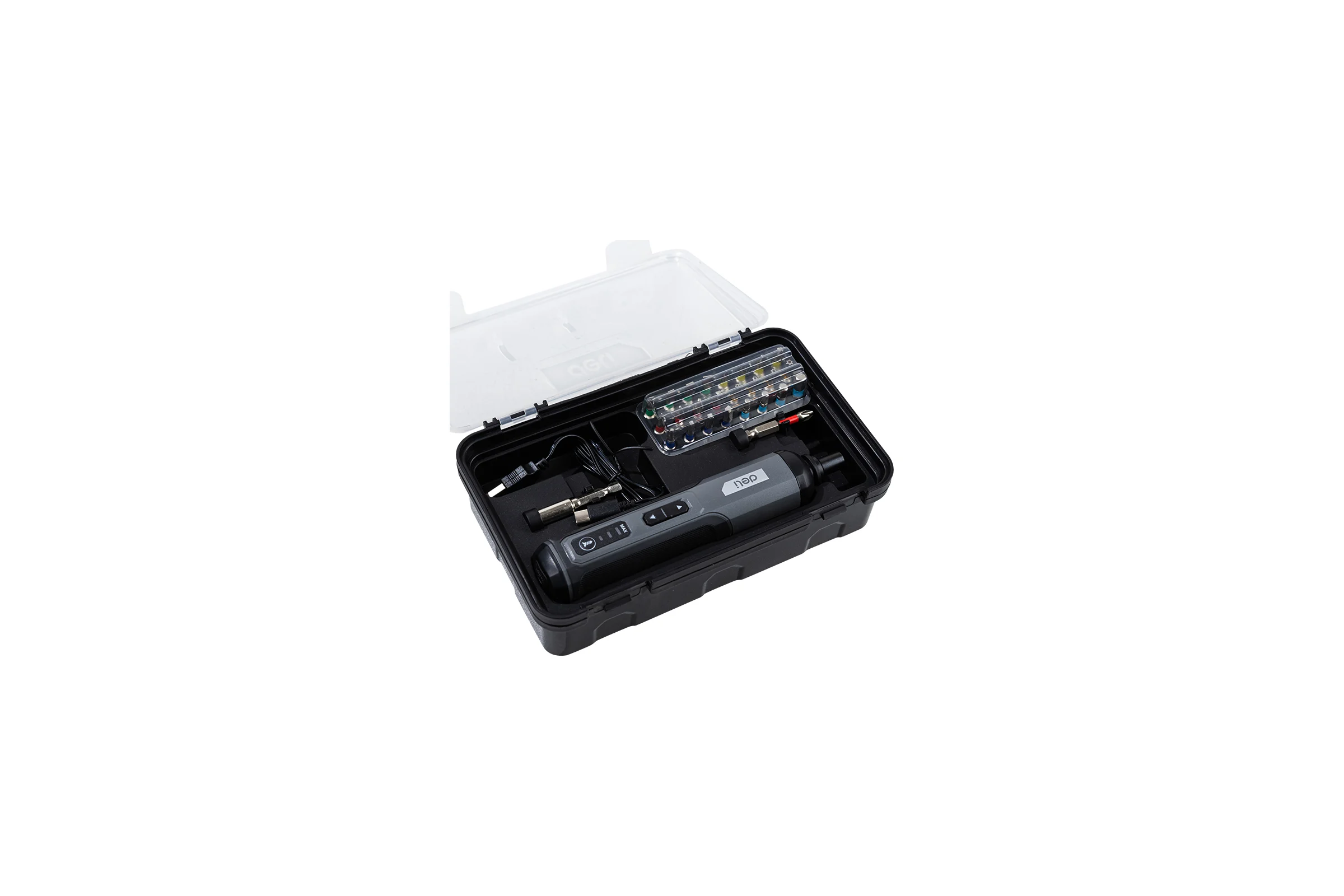 Отвертка аккумуляторная DELI DC161 (4В х 2Ач, 5Нм, 300об/мин, Type-C, набор бит 24 шт, кейс) 162802