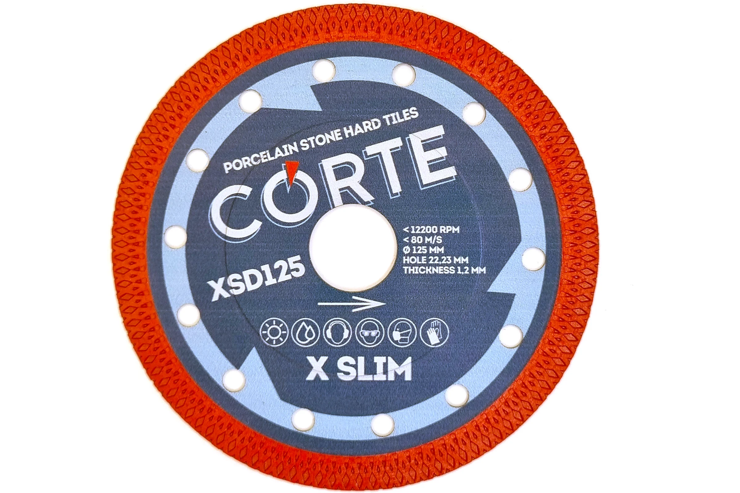 Диск алмазный по керамограниту CORTE X SLIM 125х1.2х22.2 мм XSD125