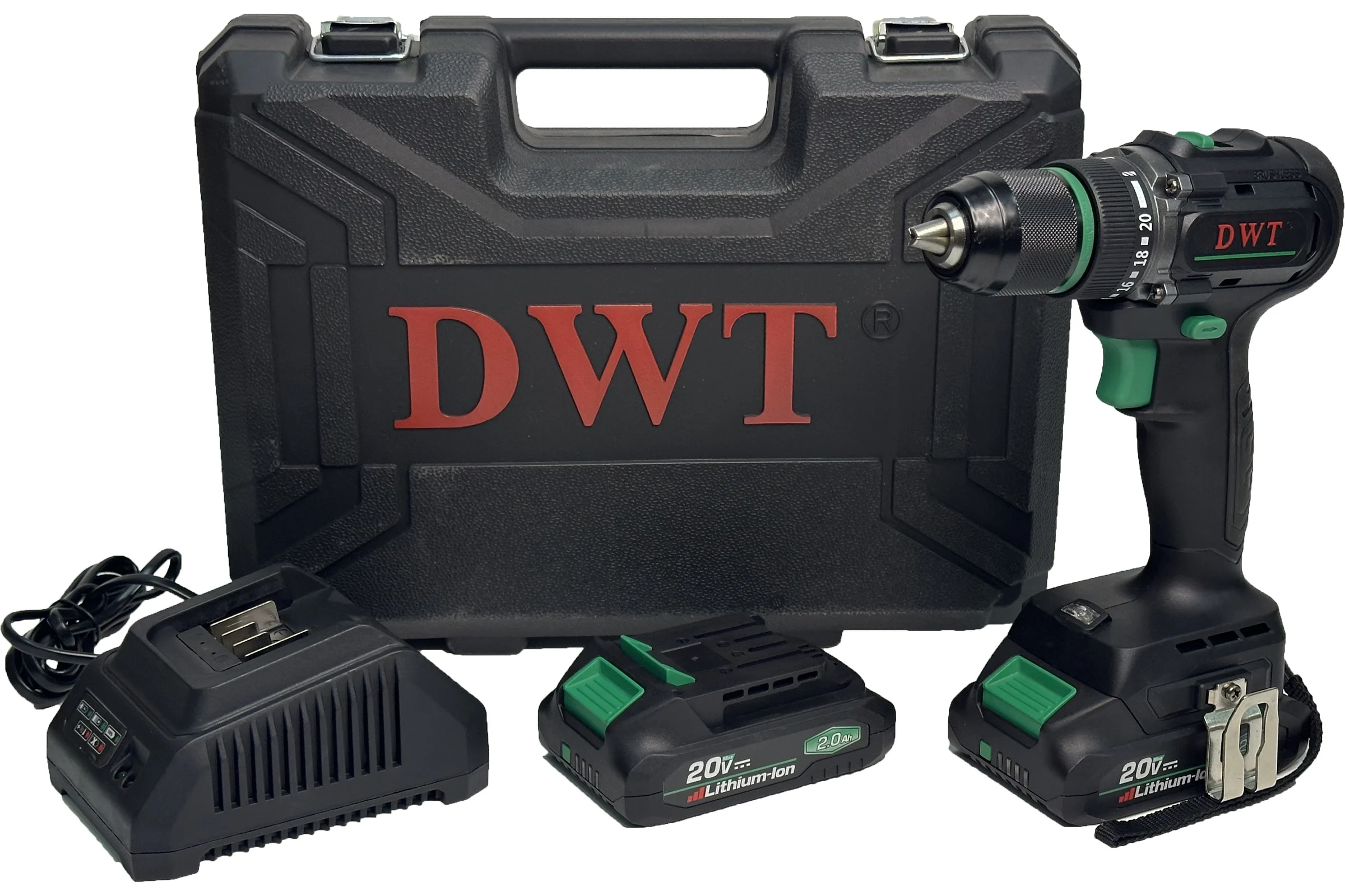 Бесщеточная аккумуляторная дрель-шуруповерт DWT ABSP-20 DNF-2 BMC