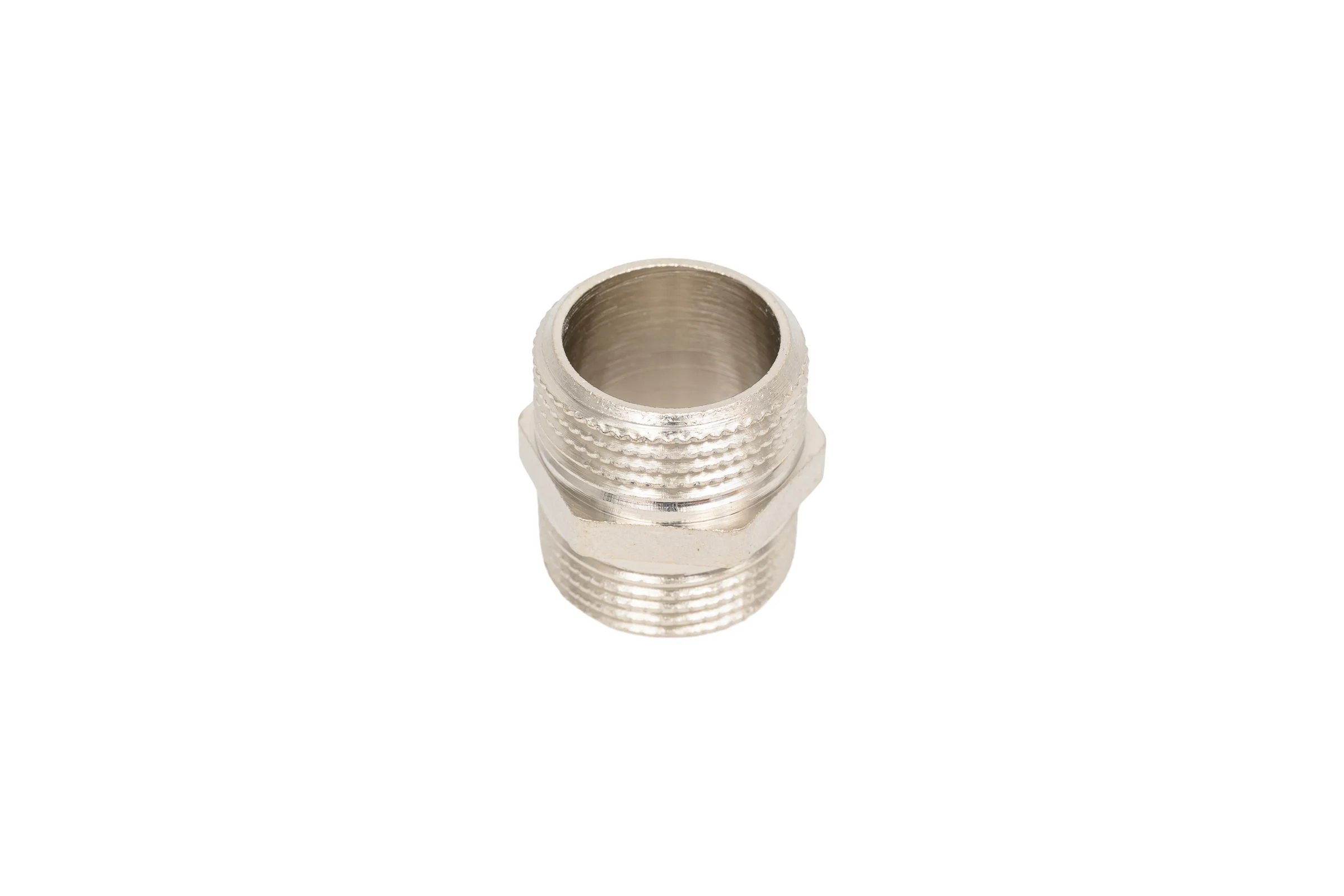 Ниппель прямой LD PRIDE DN20 (3/4") НР/НР латунь никель с биркой LD.67.511.20