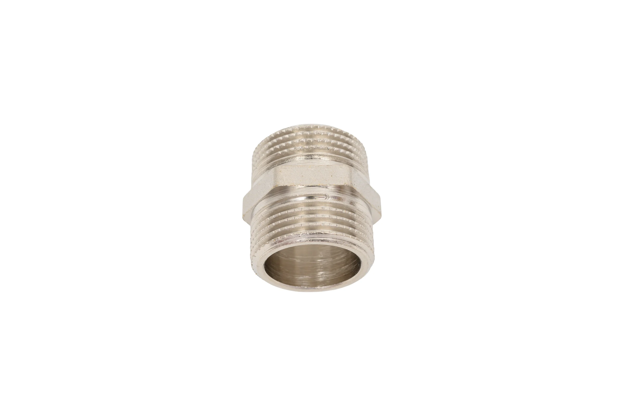 Ниппель прямой LD PRIDE DN20 (3/4") НР/НР латунь никель с биркой LD.67.511.20